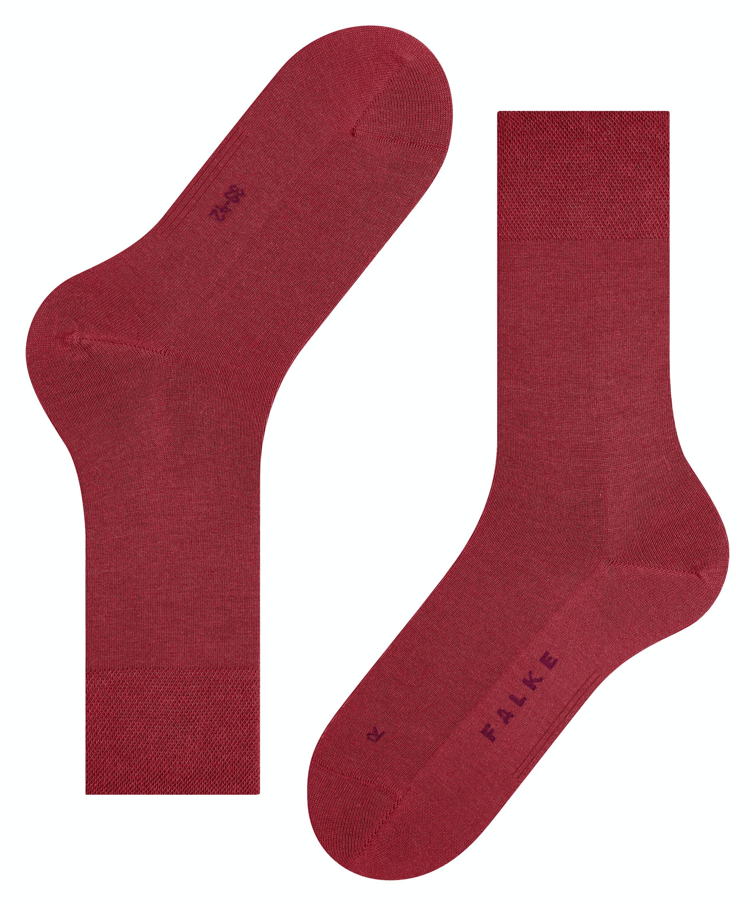 FALKE Sensitive New York herensokken, rood (scarlet)