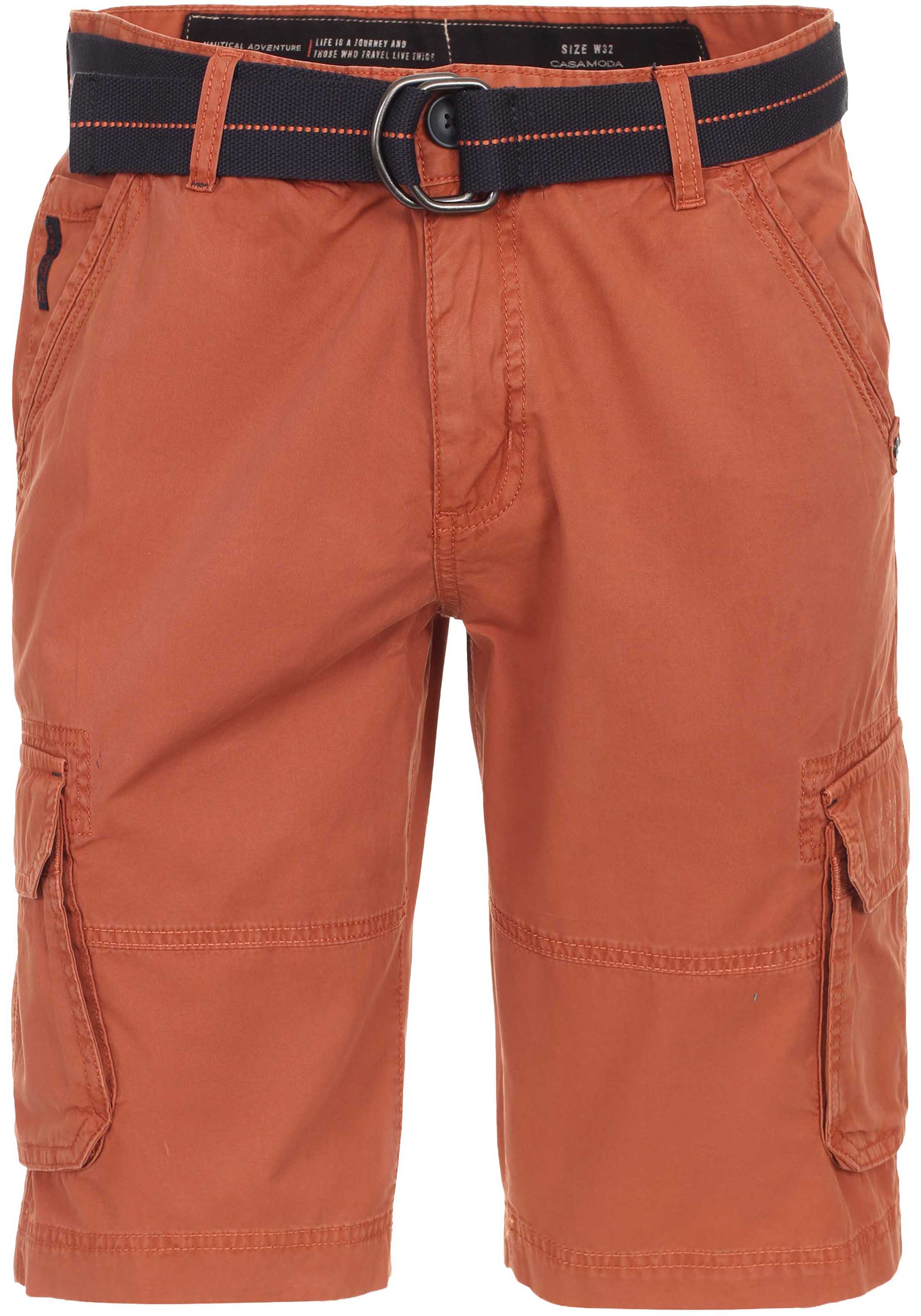 CASA MODA shorts BEN, heren cargo korte broek, warm oranje