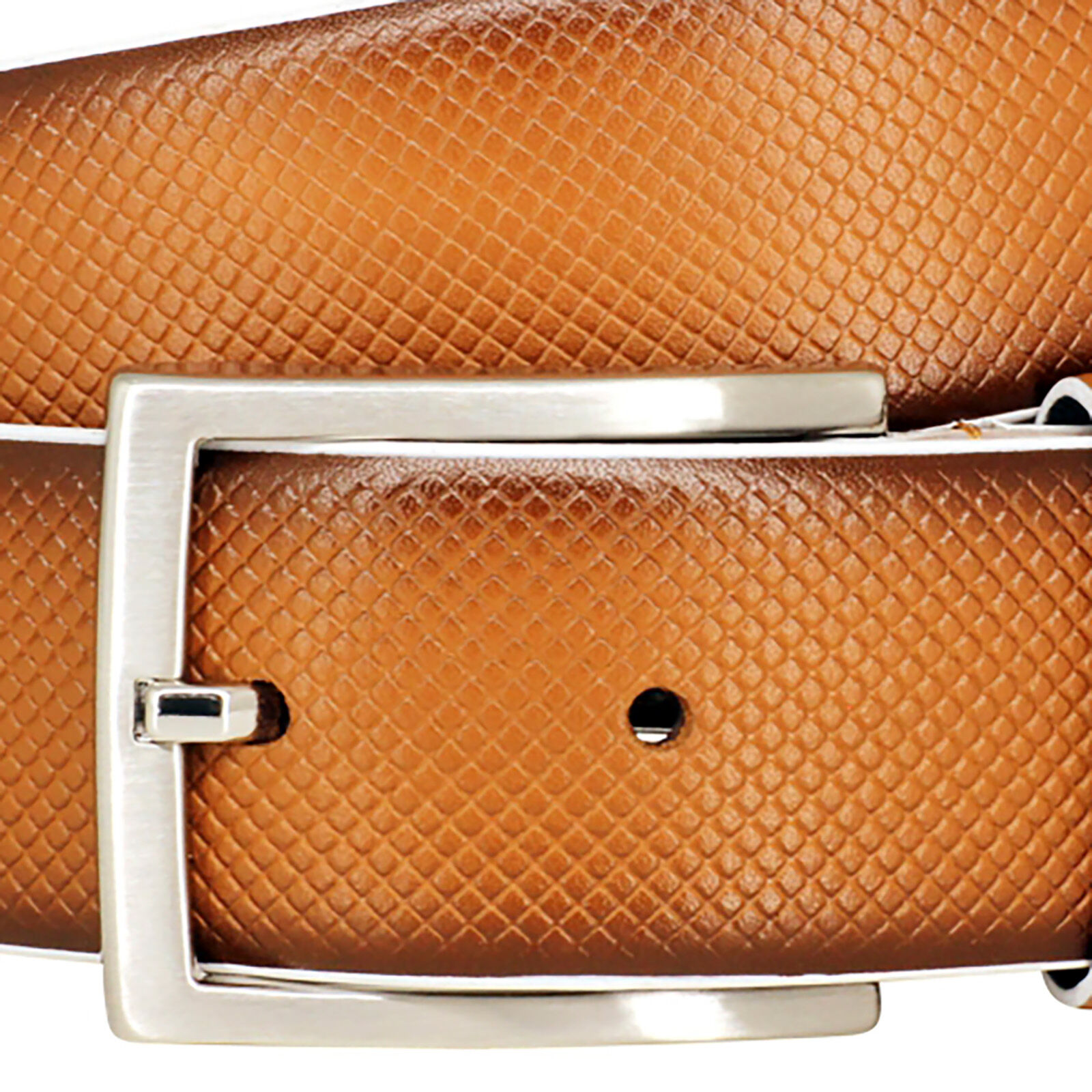 LINDENMANN leren heren riem, cognac