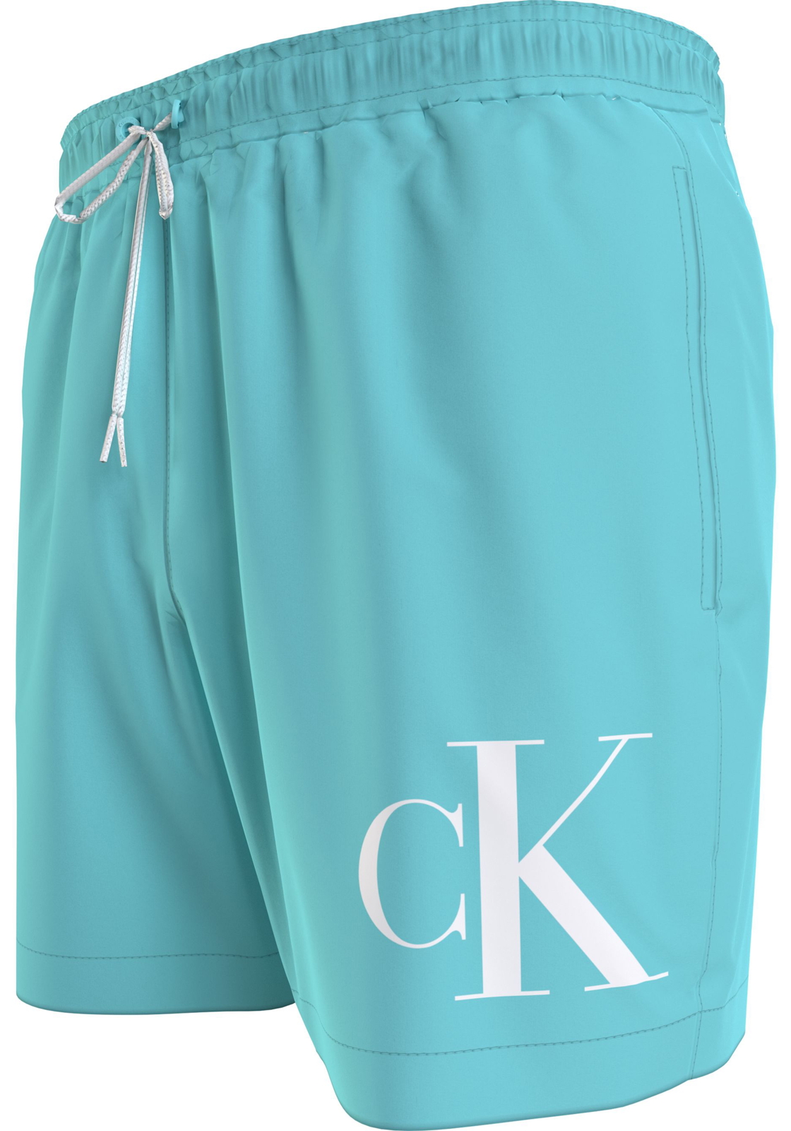 1-8720109693195-calvin_klein-zwembroeken-V24_HR Calvin Klein Medium Drawstring swimshort, heren zwembroek, turquoise