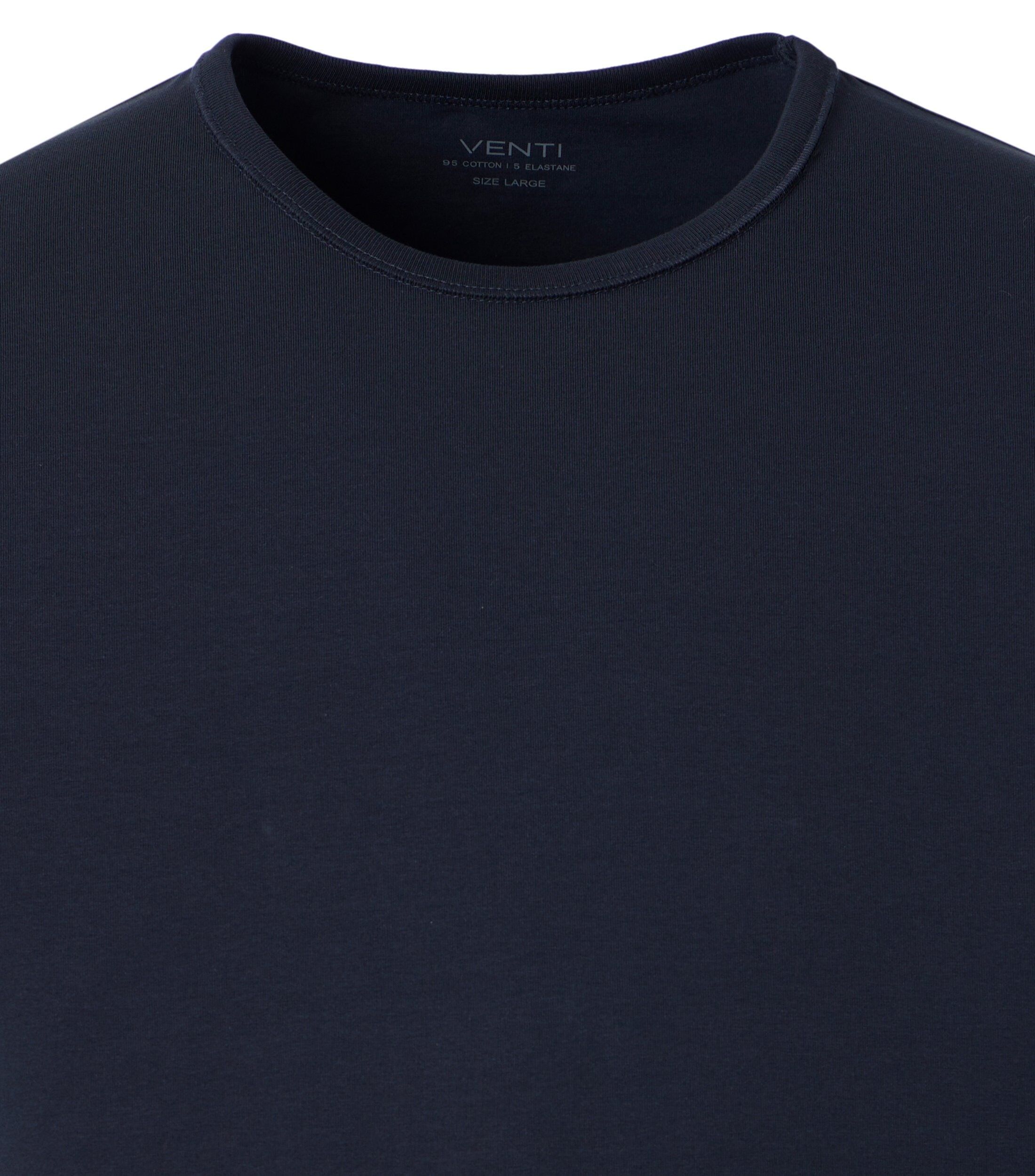 VENTI modern heren T-shirt (2-pack), donkerblauw