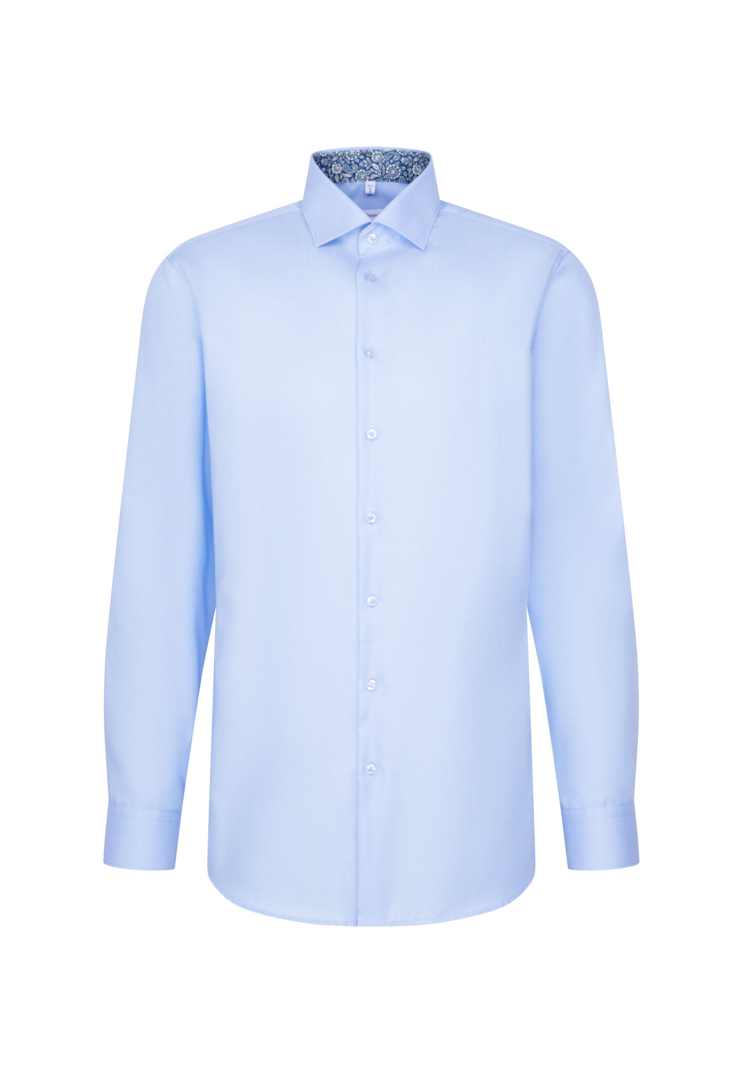 Seidensticker regular fit overhemd, popeline, blauw