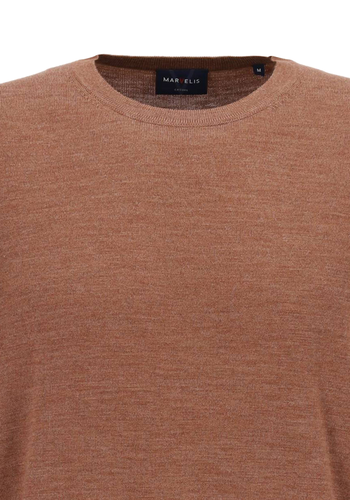 MARVELIS modern fit trui wol, O-hals, noga bruin MARVELIS modern fit trui wol, O-hals, noga bruin