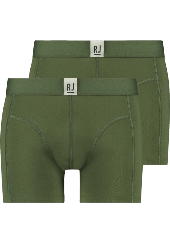 RJ Bodywear Pure Color Jort boxer (2-pack), heren boxer lang, donkergroen RJ Bodywear Pure Color Jort boxer (2-pack), heren boxer lang, donkergroen