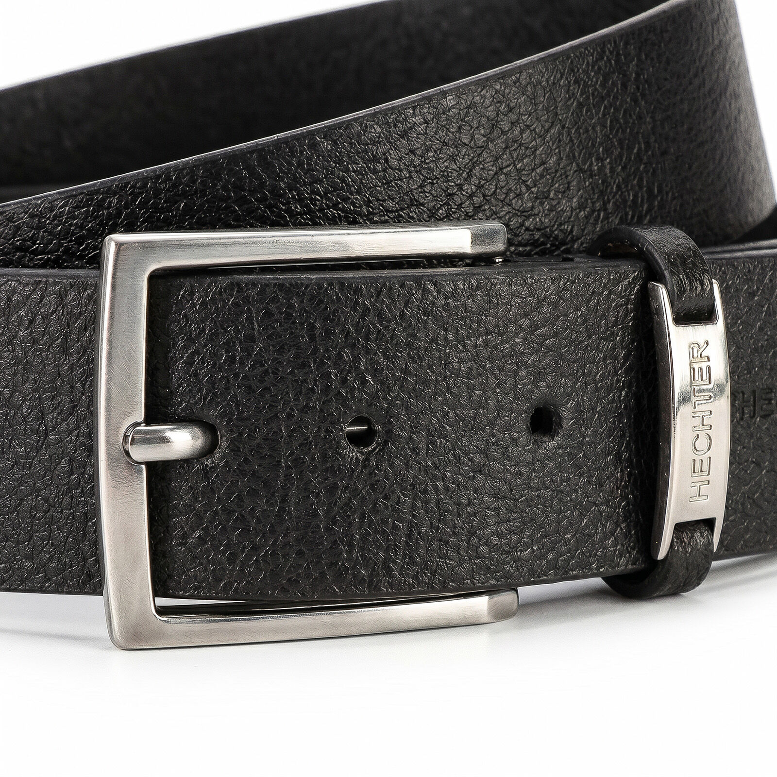 HECHTER leren heren riem, zwart