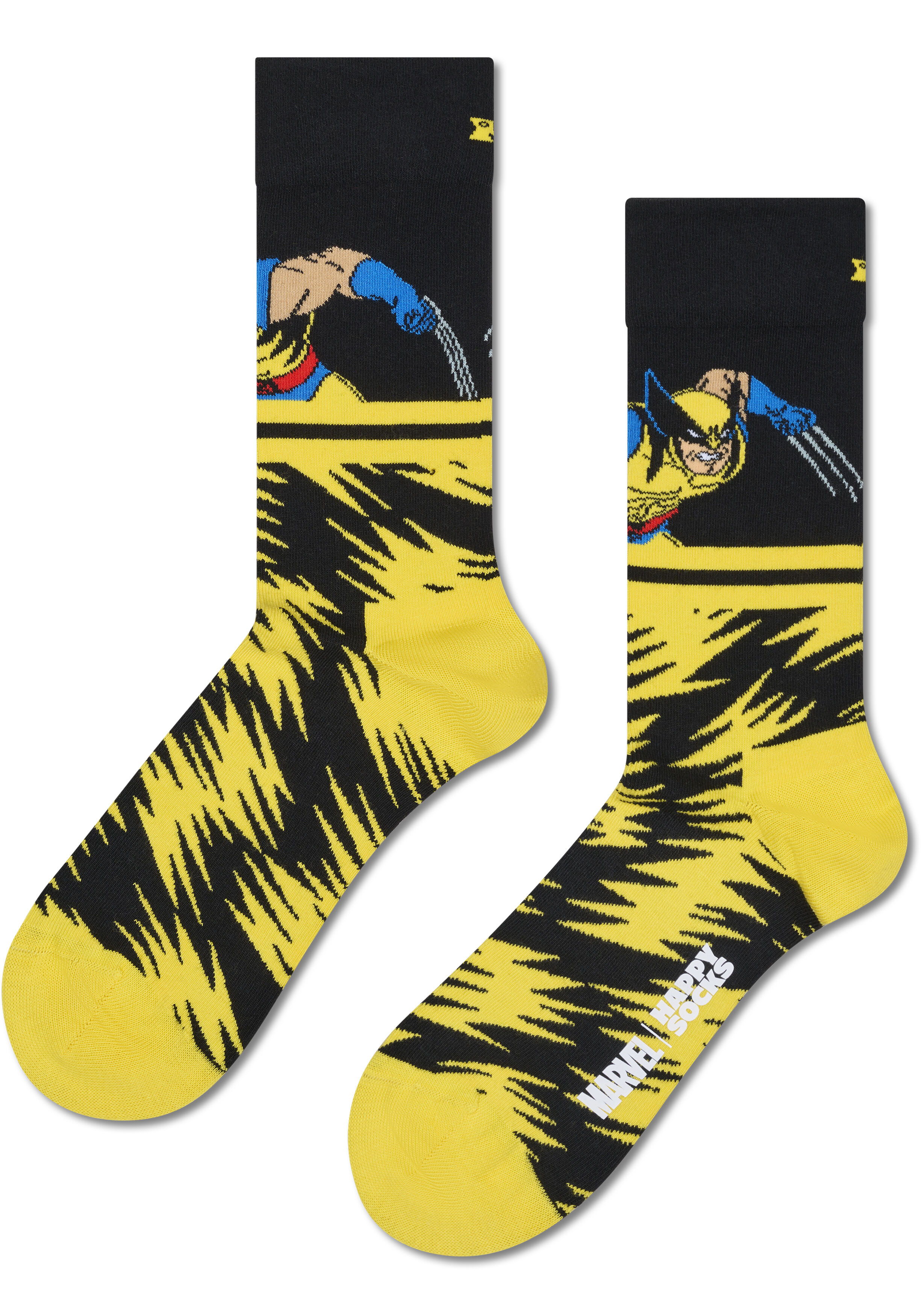 Happy Socks MARVEL X-Men Wolverine Sock, unisex sokken, zwart