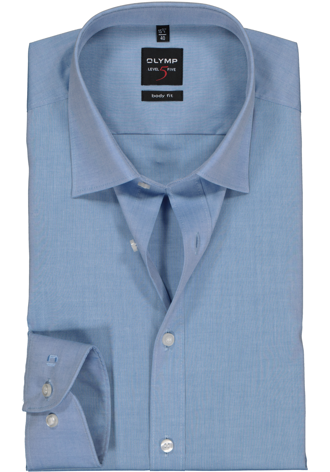 1-4046346936333_olymp-overhemd_HR OLYMP Level 5 body fit overhemd, blauw