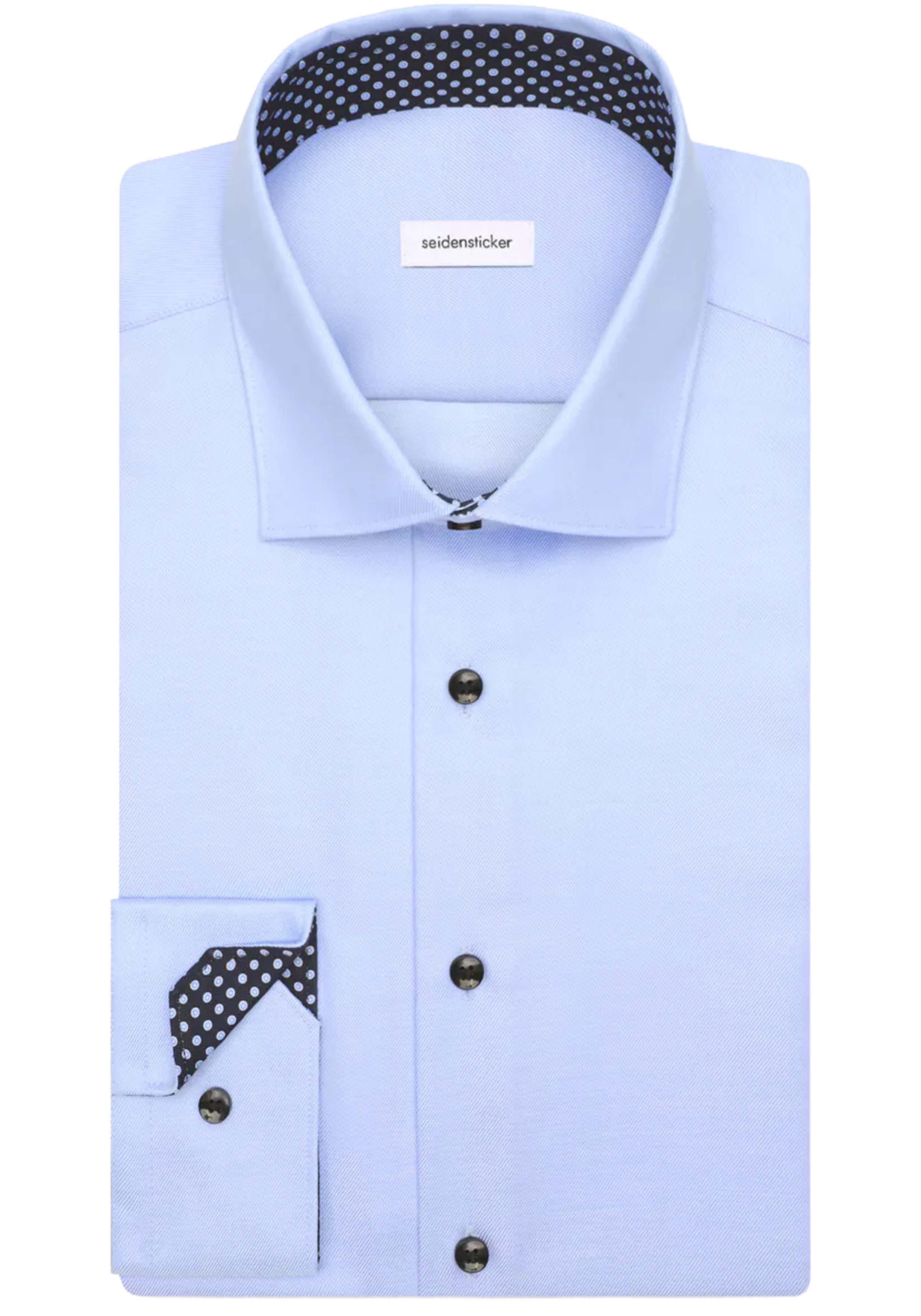 Seidensticker x-slim fit overhemd, popeline, blauw