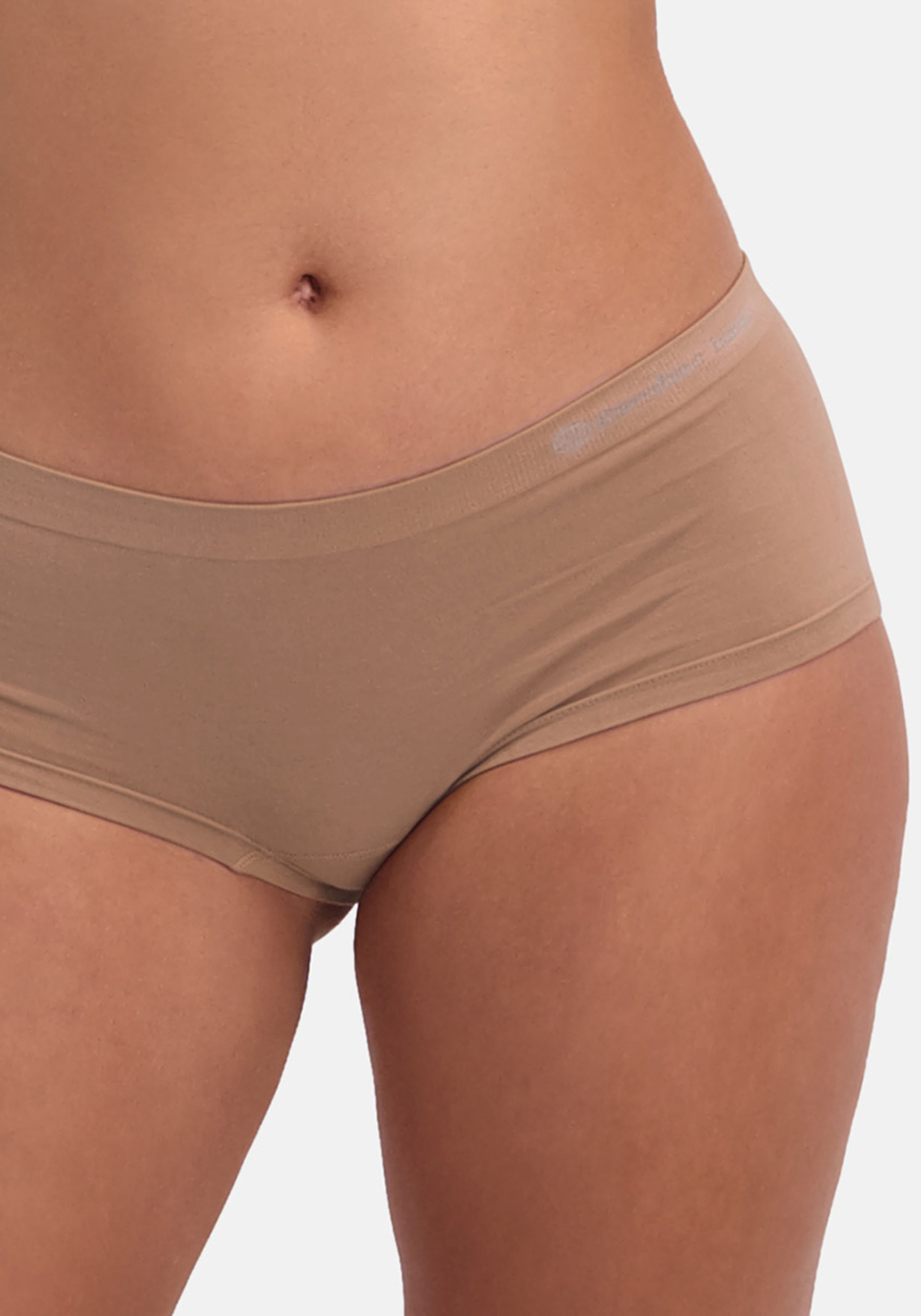 Bamboo Basics Sophie hipster (2-pack), dames heupslip naadloos, beige