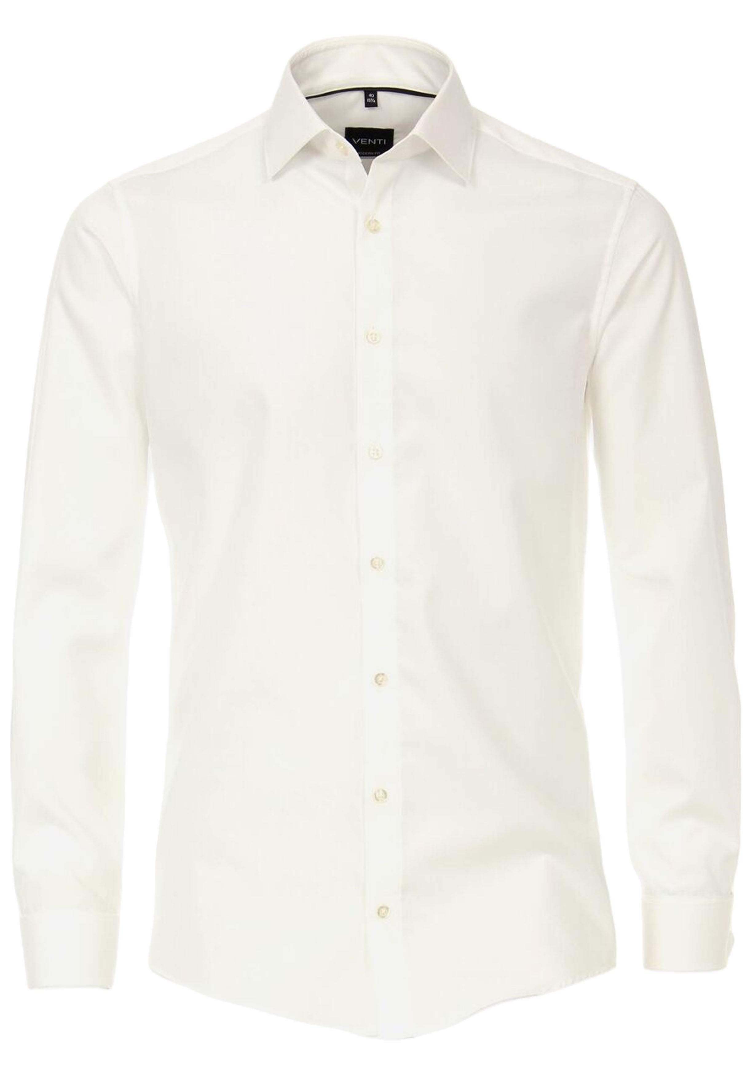 VENTI modern fit overhemd, popeline, beige met dubbele manchet