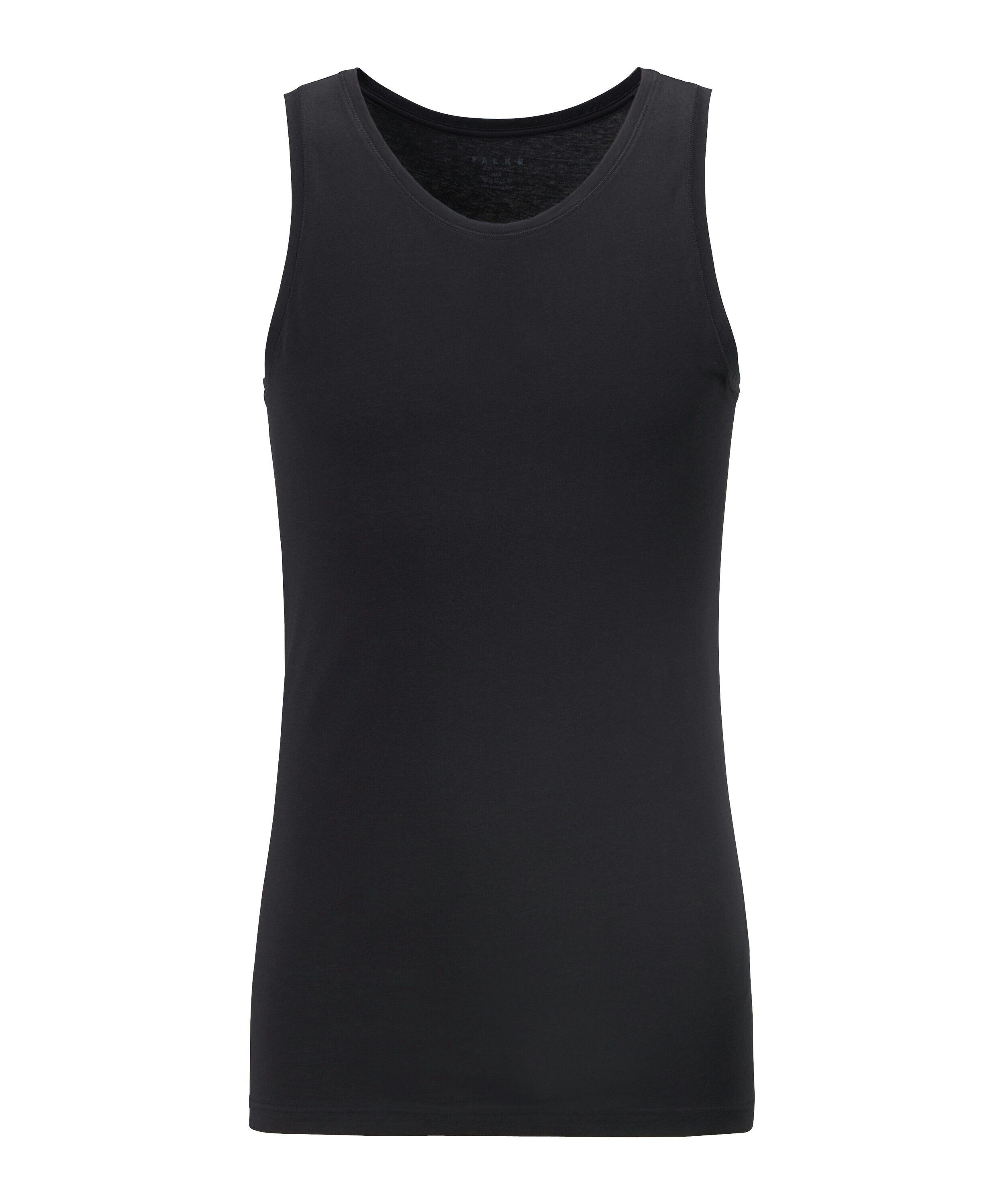 FALKE heren top Daily Natural, singlet, zwart (black)