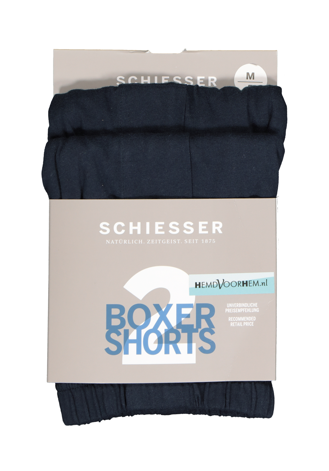 4-4007065803979_schiesser_boxer_2p_HR SCHIESSER Cotton Essentials boxershorts wijd (2-pack), tricot, donkerblauw