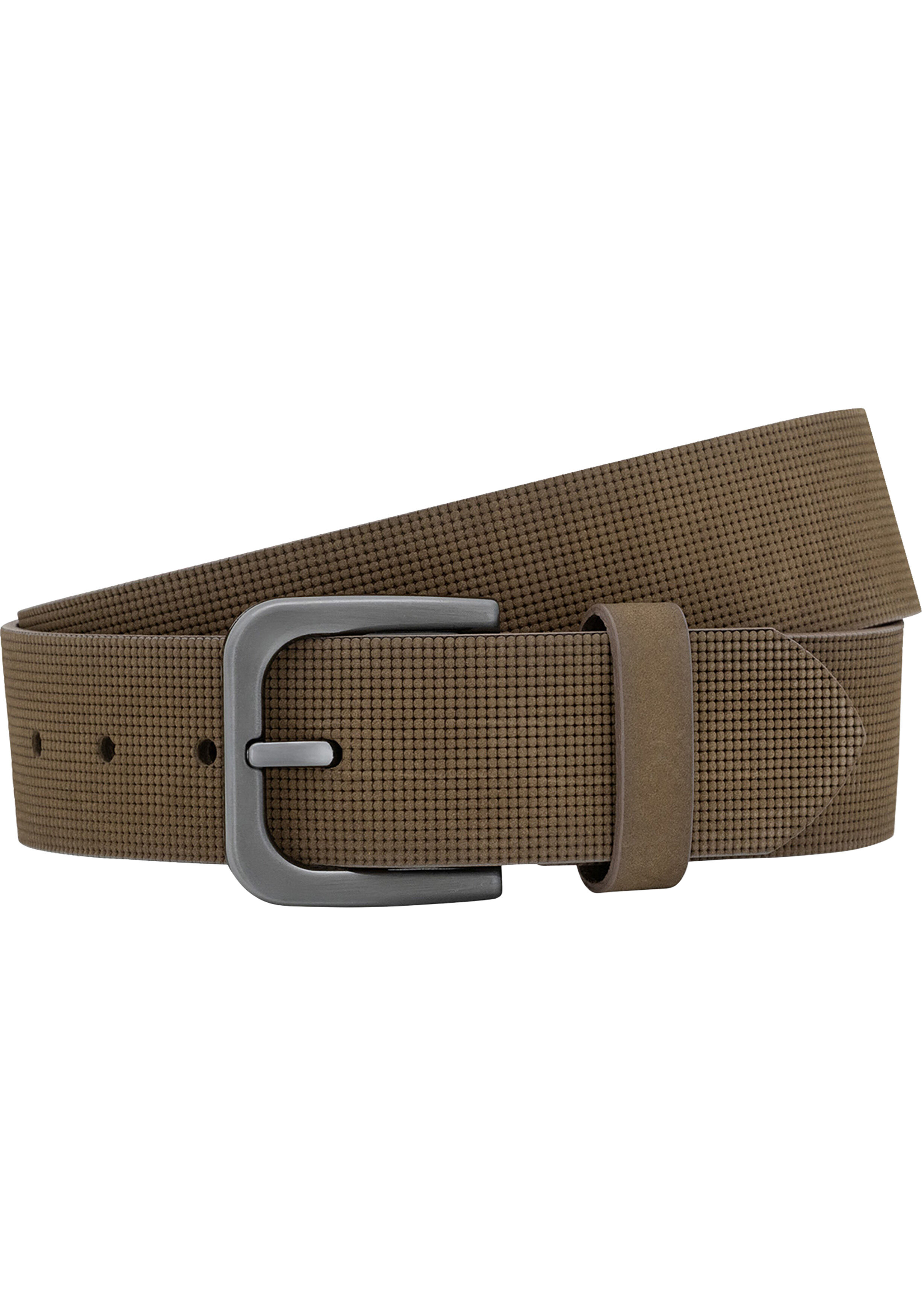 LINDENMANN leren heren riem, taupe