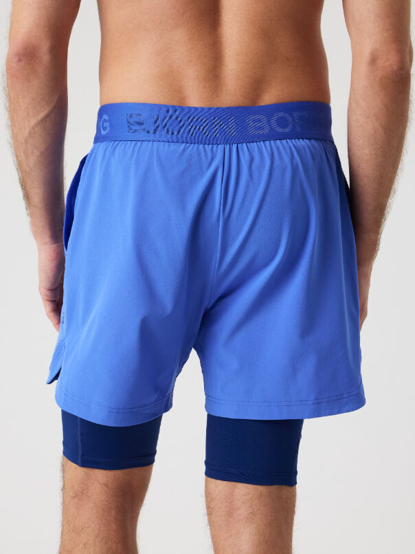 Bjorn Borg 2 In 1 Shorts, heren sportbroek kort, blauw