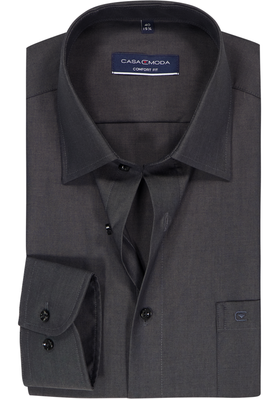 CASA MODA comfort fit overhemd, antraciet grijs  CASA MODA comfort fit overhemd, antraciet grijs