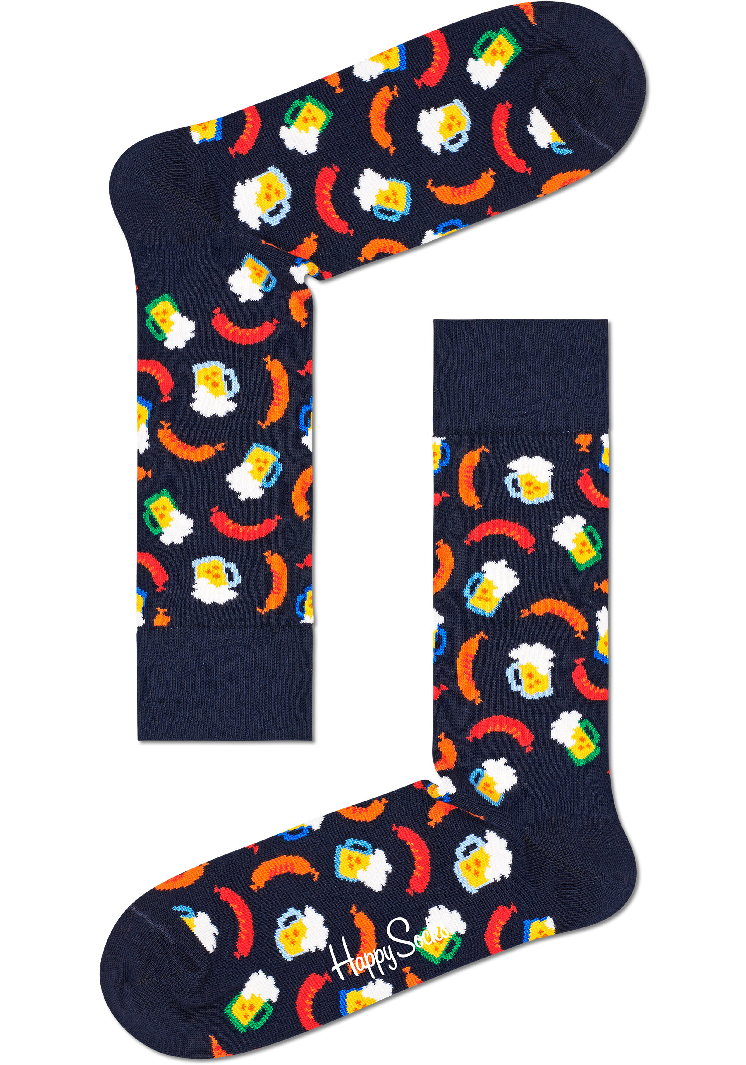Happy Socks Beer Socks Gift Set (2-pack), unisex sokken in cadeauverpakking