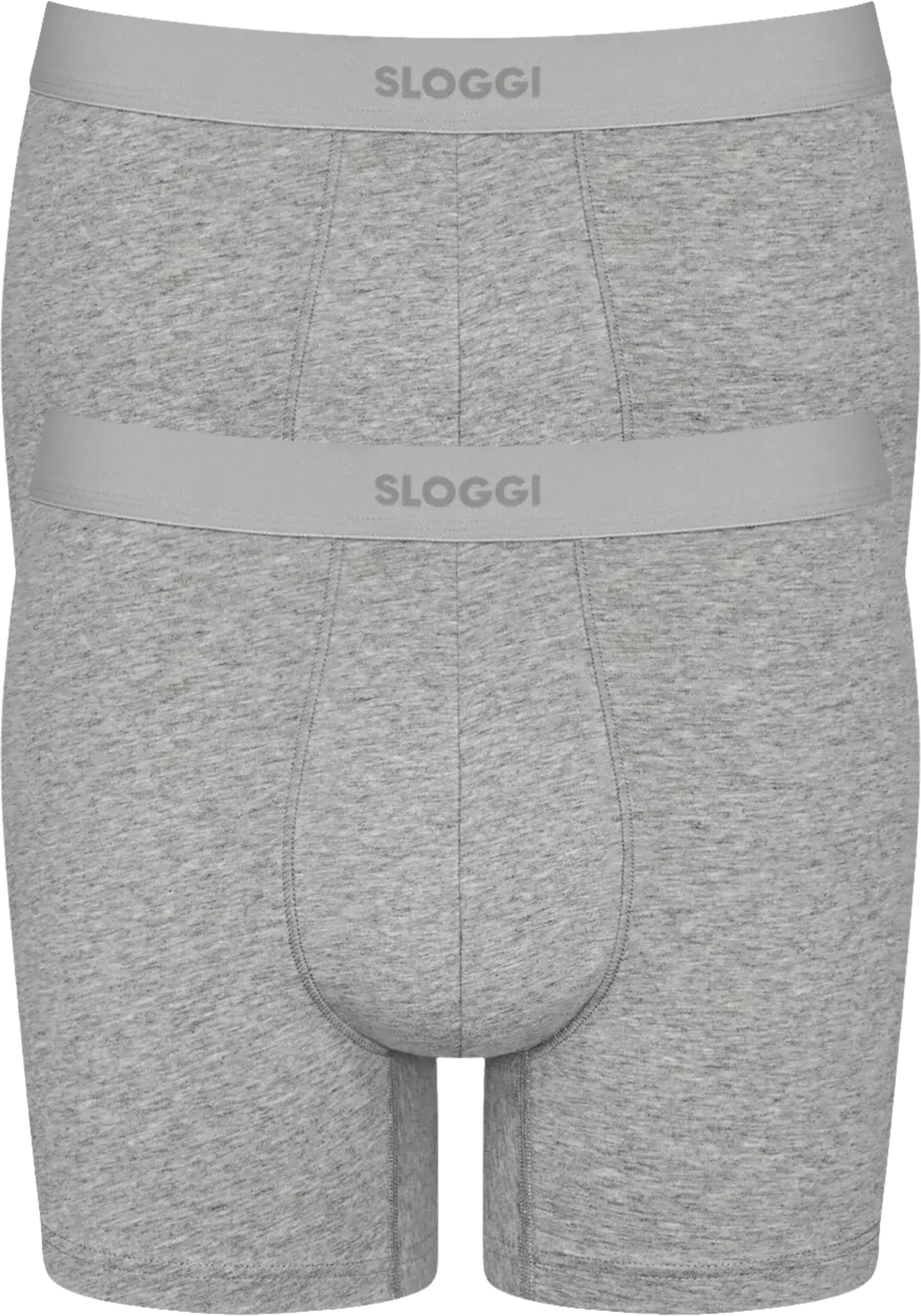 Sloggi Men EVER Ease Short, heren boxershort korte pijp (2-pack), donkergrijs melange