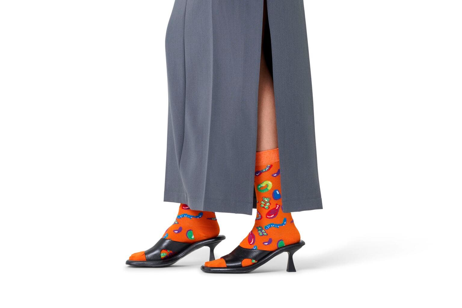 Happy Socks Candy Sock, unisex sokken, oranje