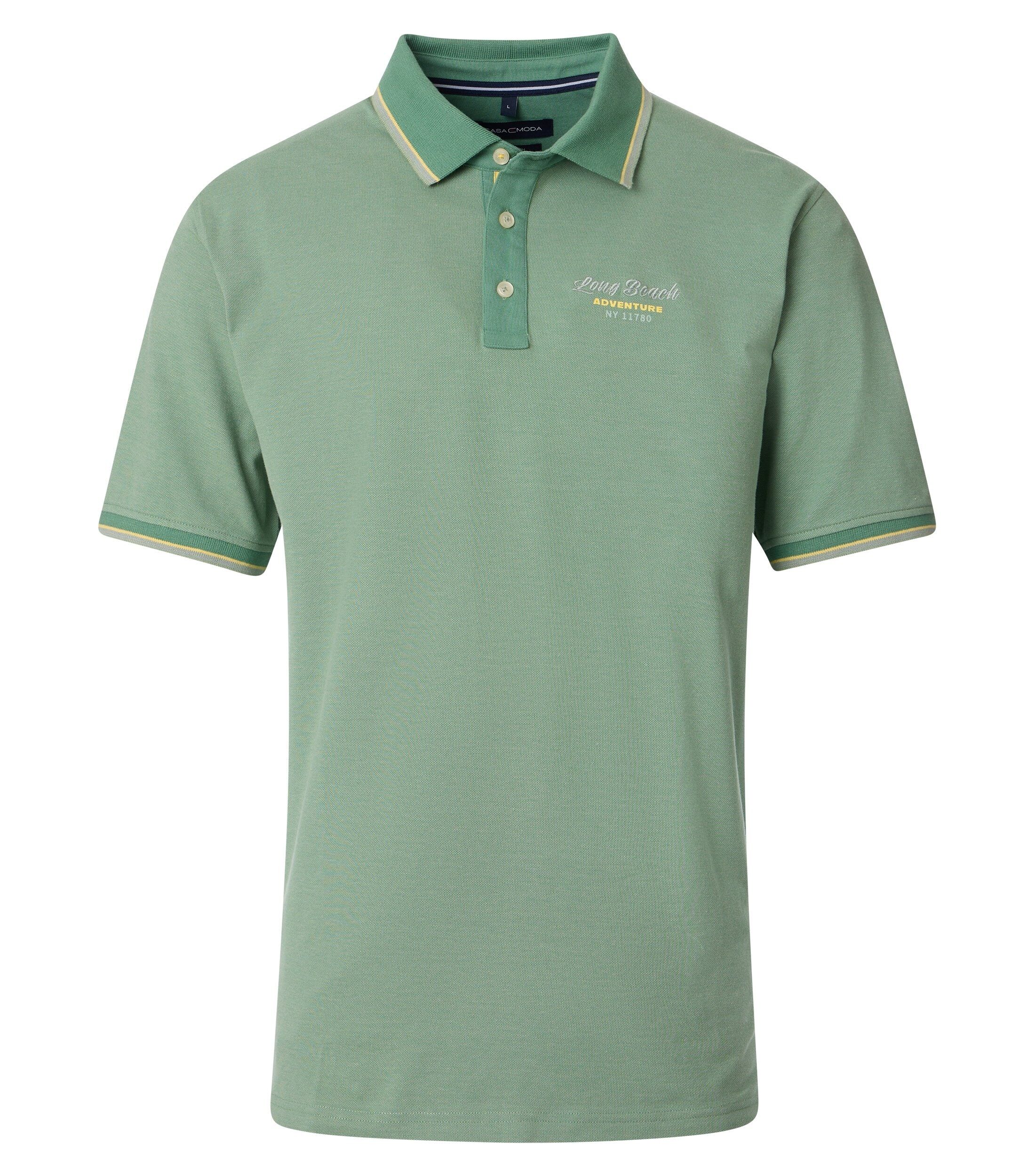 CASA MODA comfort fit heren polo, groen