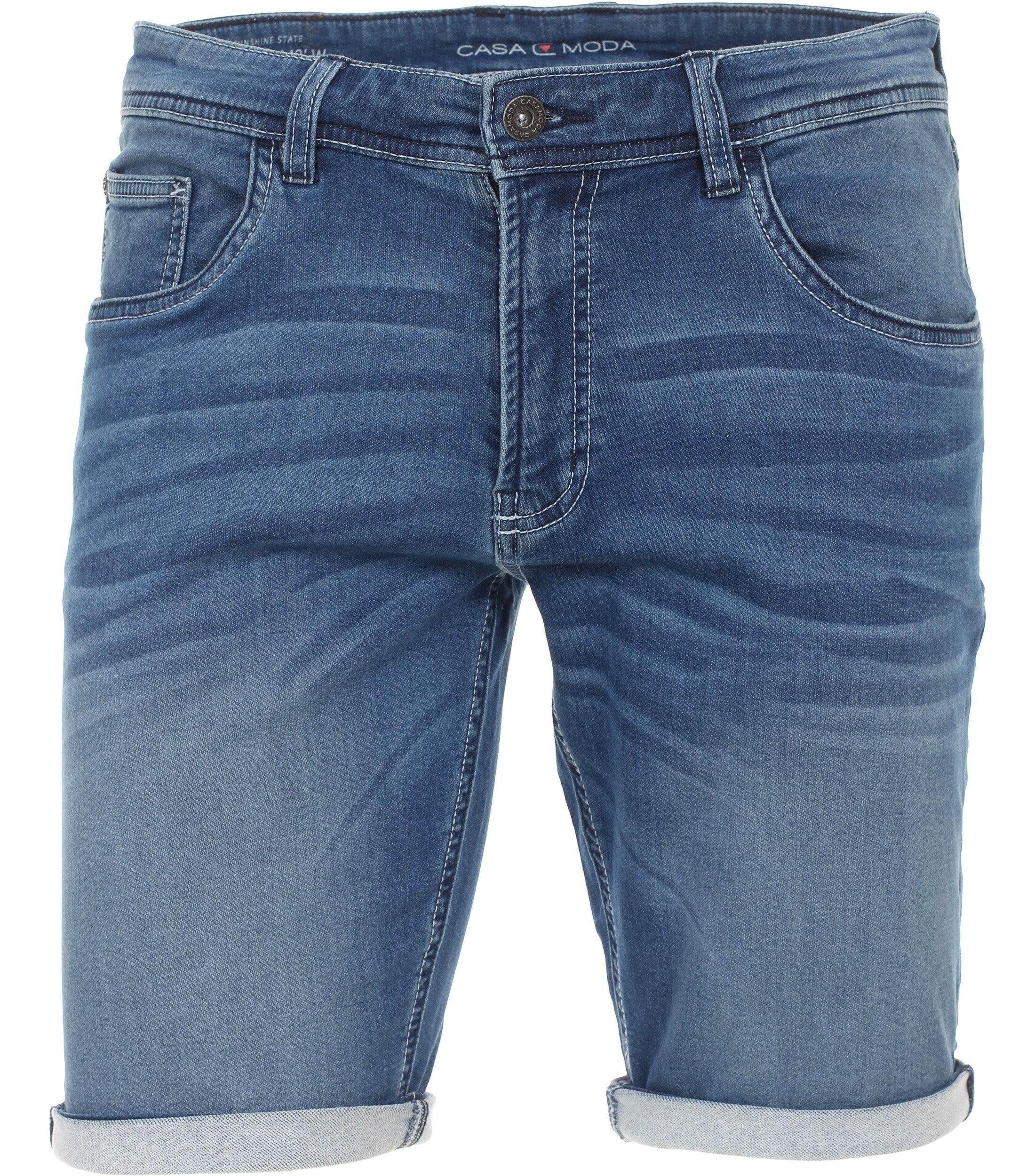 CASA MODA shorts STEVE, heren 5-pocket korte broek, blauw