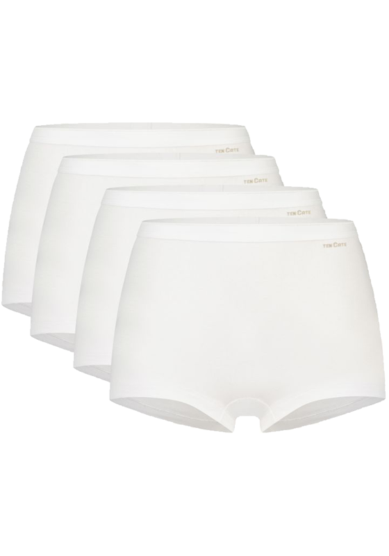 TEN CATE Basics women shorts (4-pack), dames Shorts hoge taille, wit TEN CATE Basics women shorts (4-pack), dames Shorts hoge taille, wit