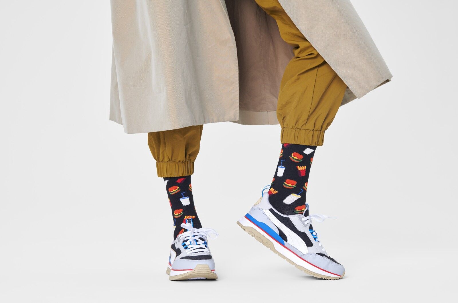 Happy Socks Hamburger Sock, unisex sokken