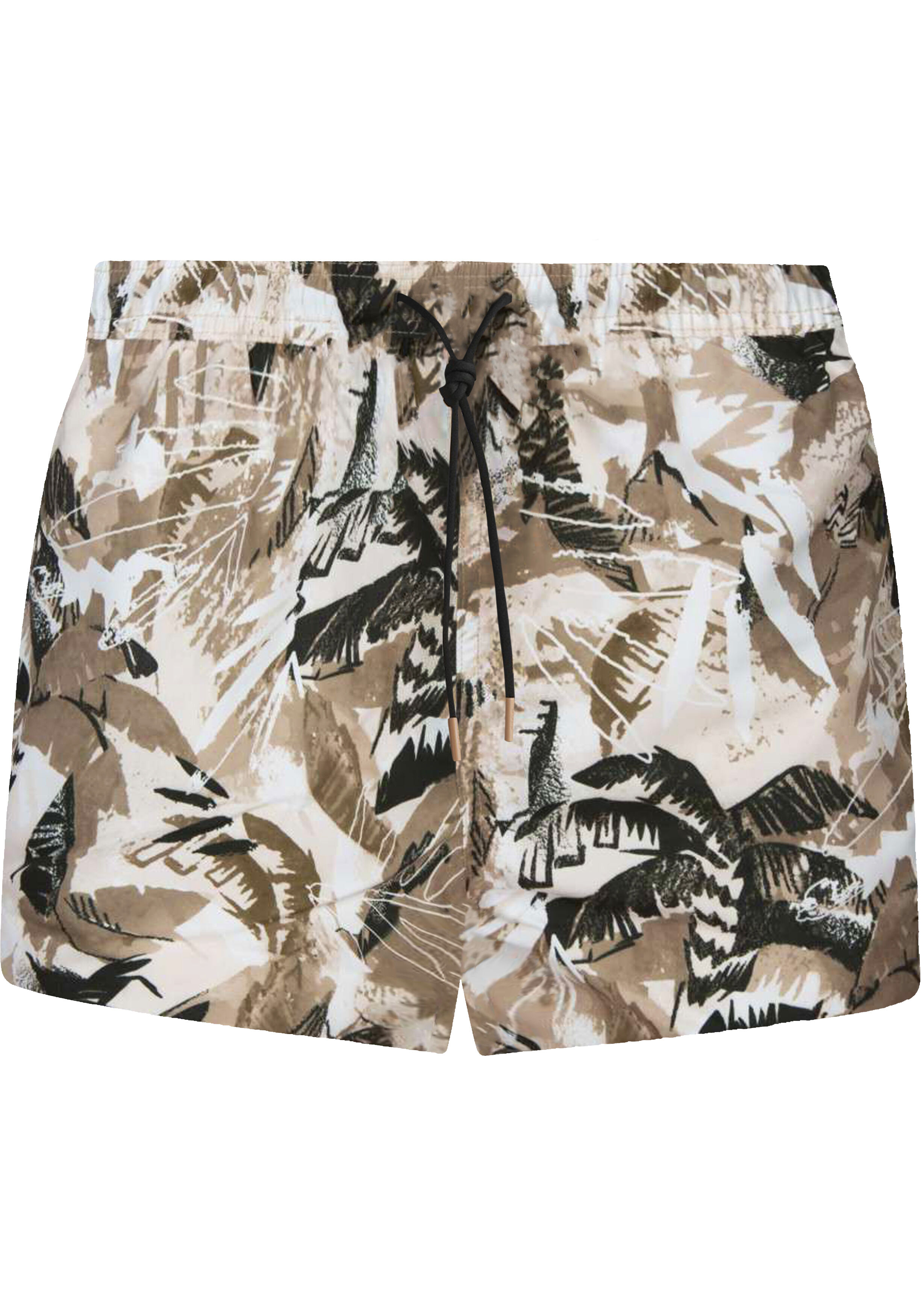 HUGO BOSS Cala swim shorts, heren zwembroek, midden beige dessin