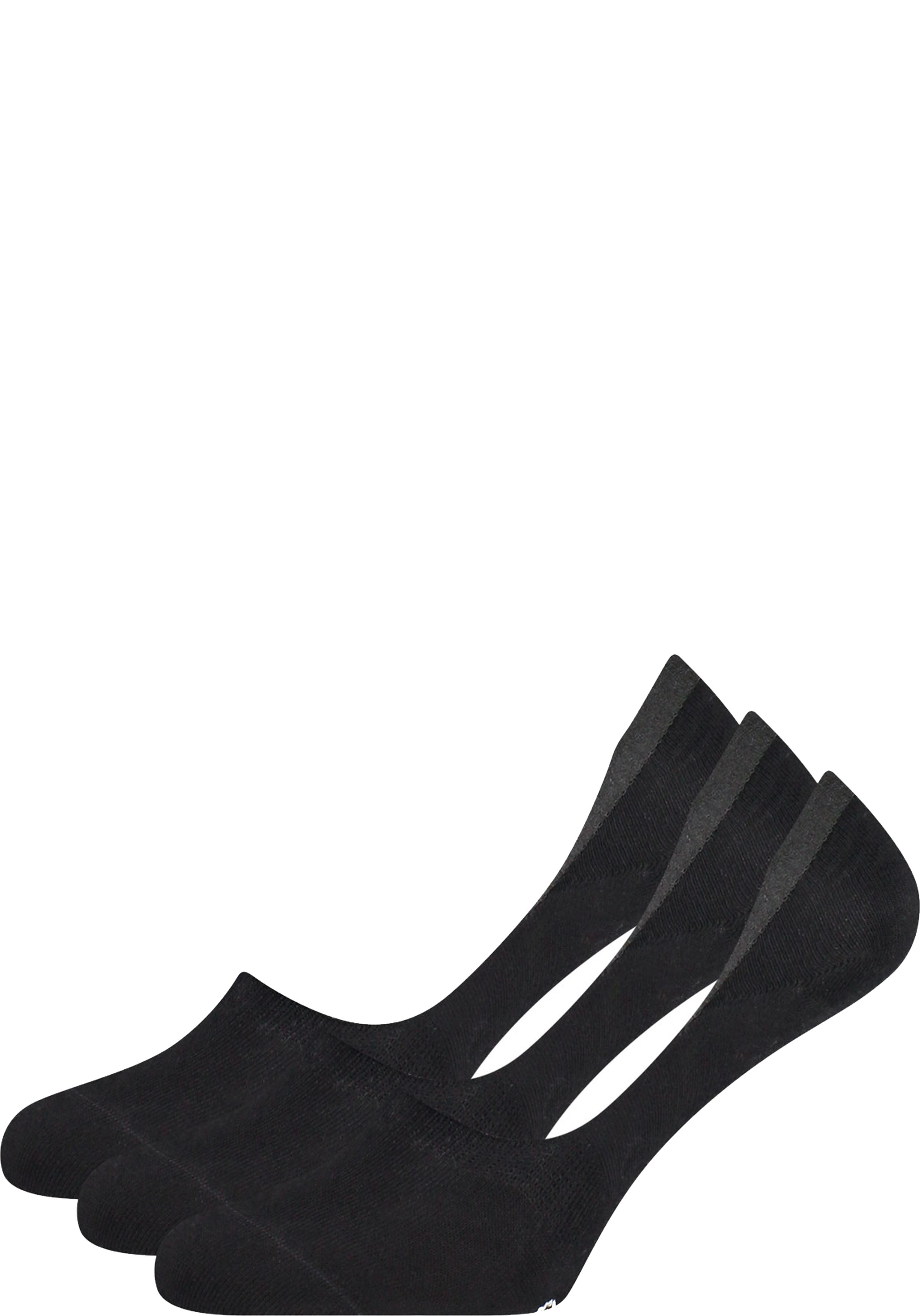 Bamboo Basics Mika invisible socks (3-pack), unisex onzichtbare sokken, zwart