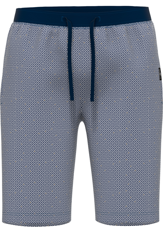 Gotzburg heren pyjama- of loungebroek, middenblauw mini dessin Gotzburg heren pyjama- of loungebroek, middenblauw mini dessin