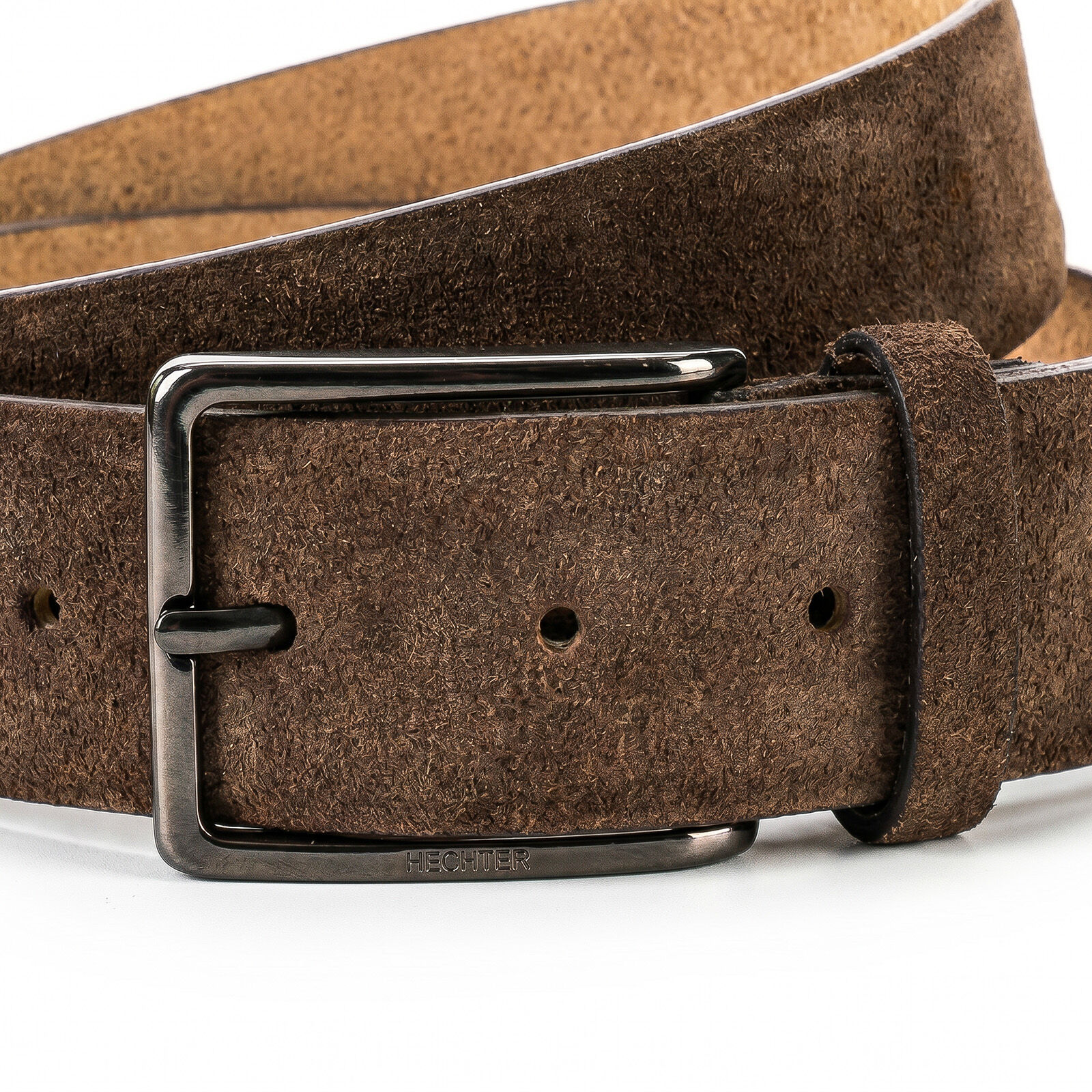 HECHTER leren heren riem, bruin