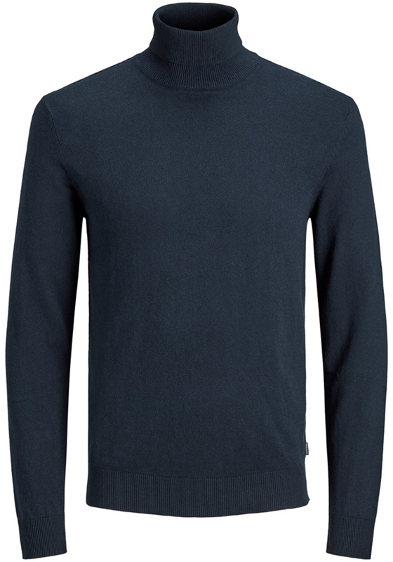JACK & JONES slim fit coltrui katoen, donkerblauw JACK & JONES slim fit coltrui katoen, donkerblauw