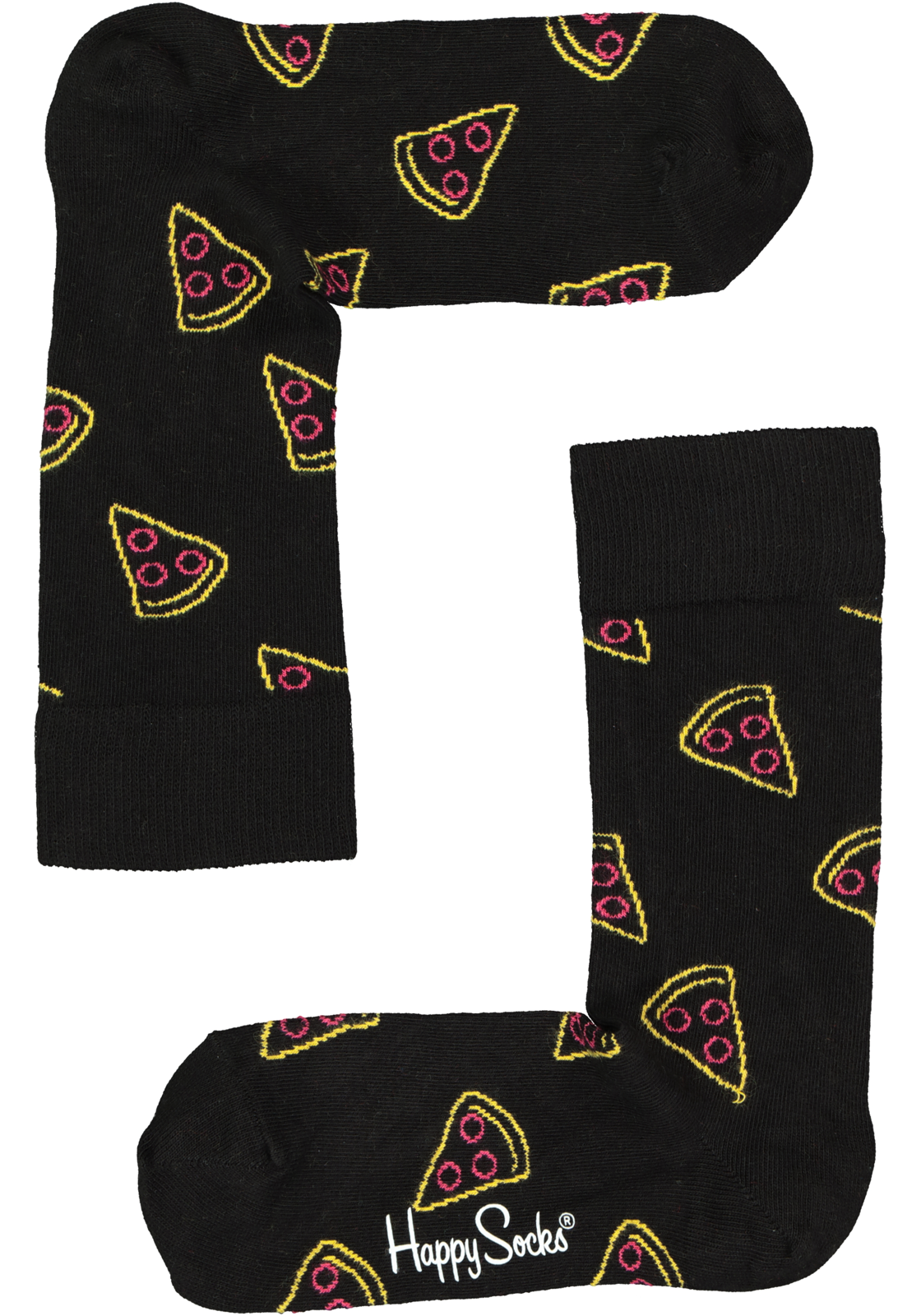 4-7333102504859_happy_socks_HR Happy Socks Pizza Socks Gift Set (2-pack), smakelijk rood en zwart