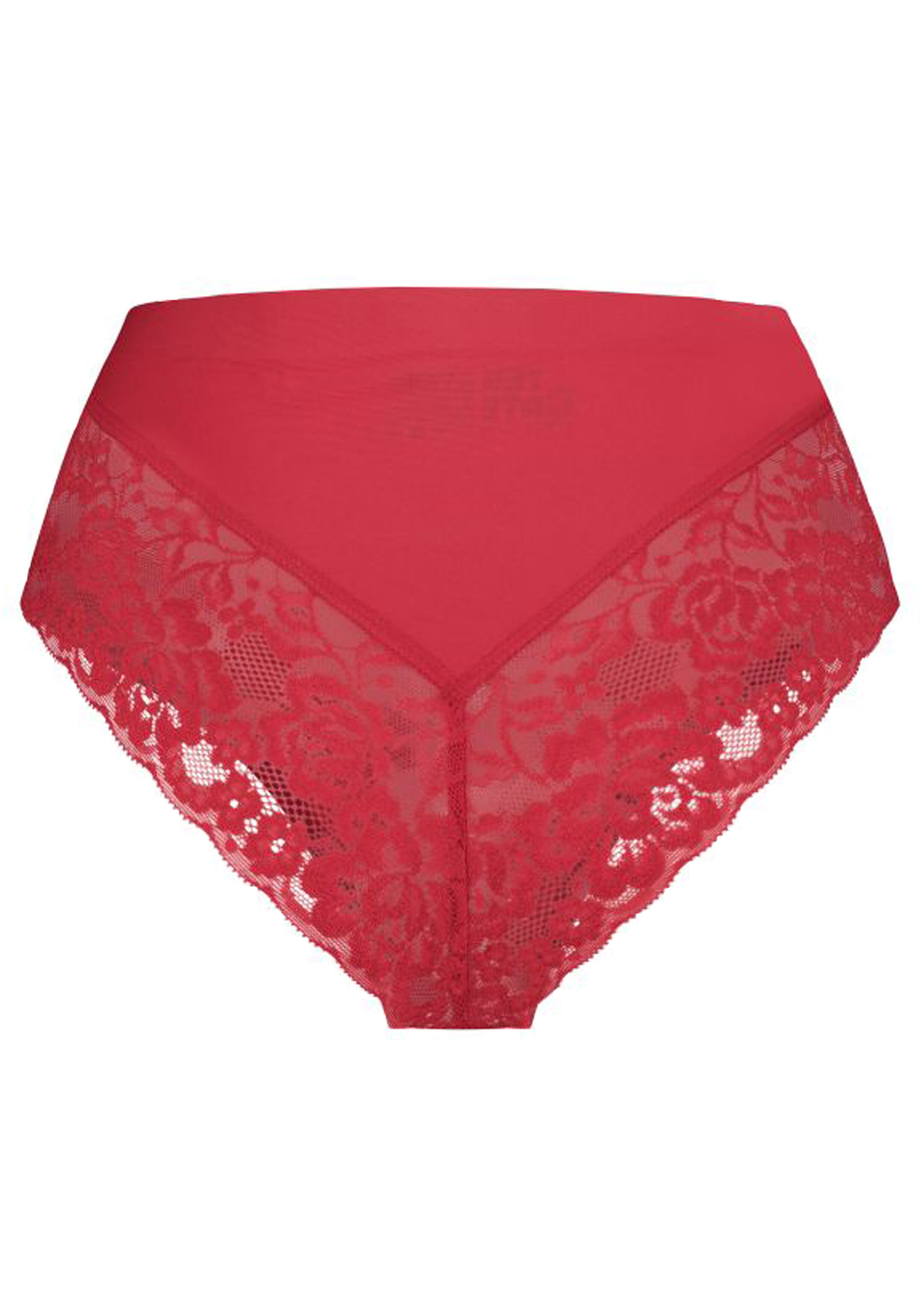 TEN CATE Secrets Lace women high waist brazilian met kant (1-pack), dames slip hoge taille, rood