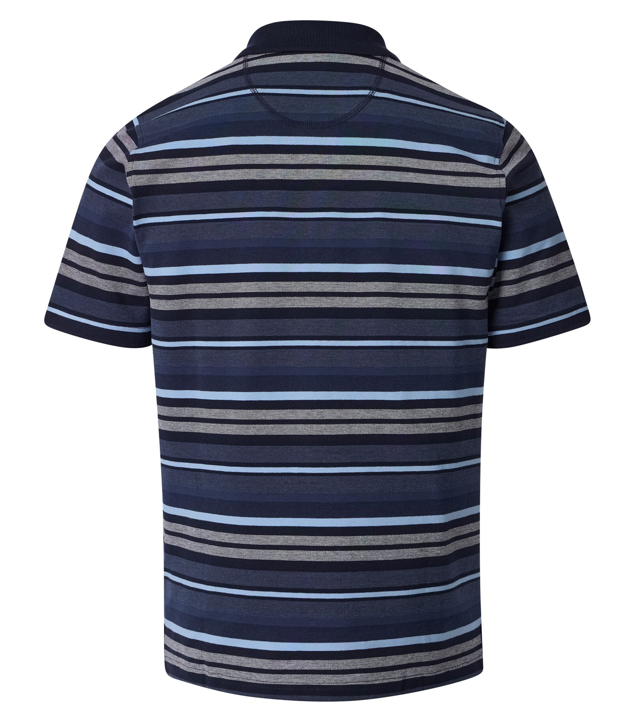 CASA MODA comfort fit heren polo, blauw dessin