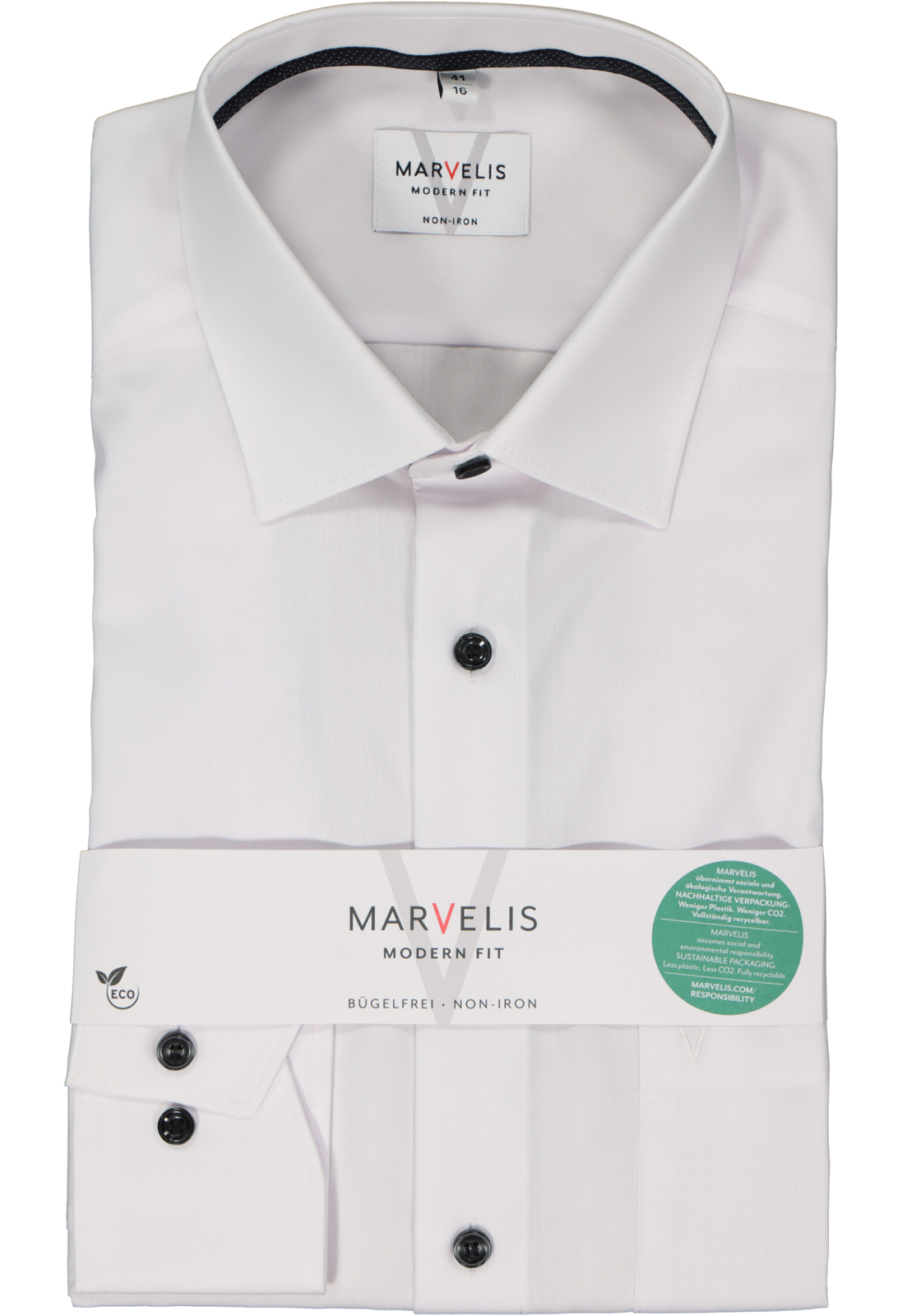 2-4062534771159_marvelis-overhemd_HR MARVELIS modern fit overhemd, popeline, wit