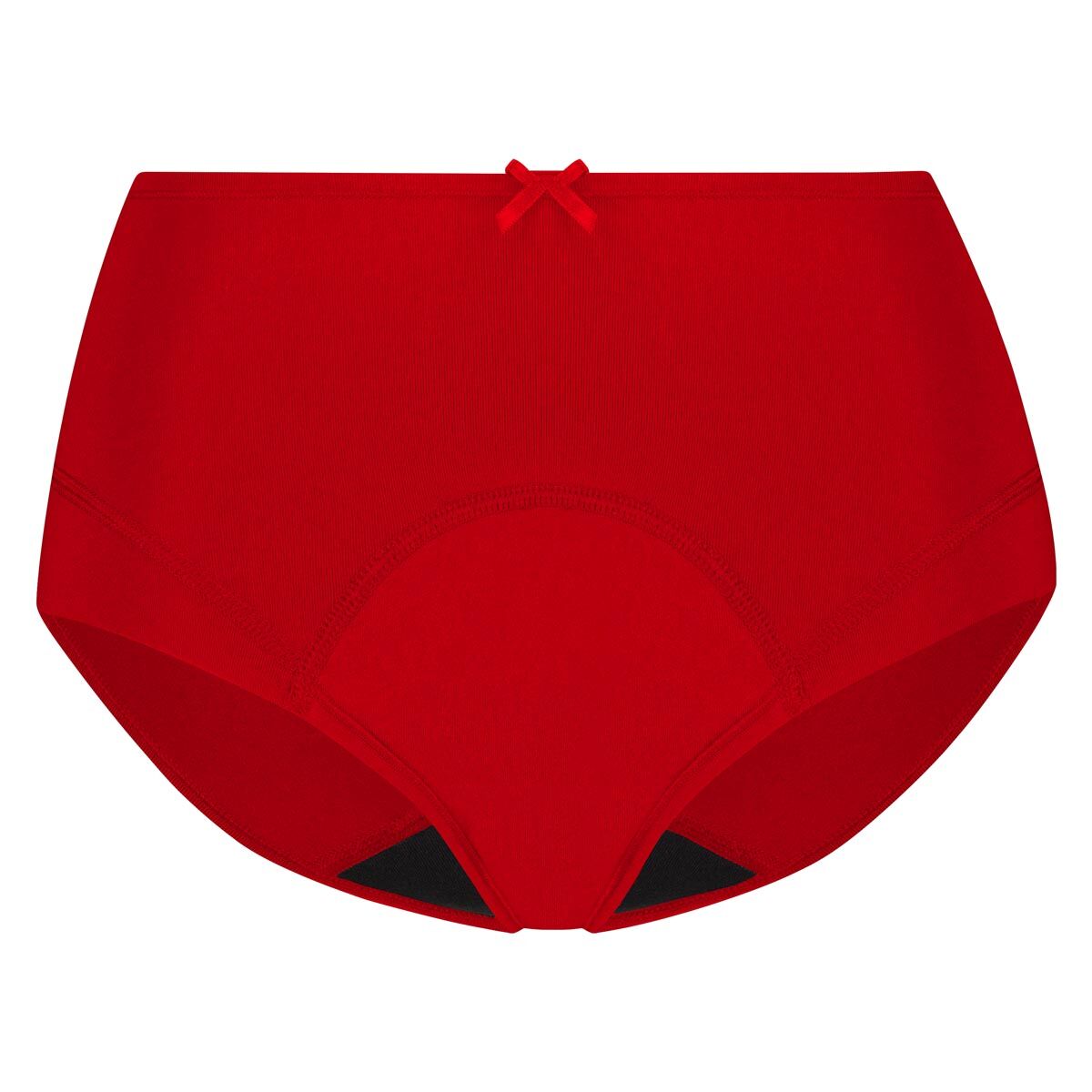 RJ Bodywear Period Undies dames maxi brief medium flow (1-pack), menstruatieslip, donkerrood