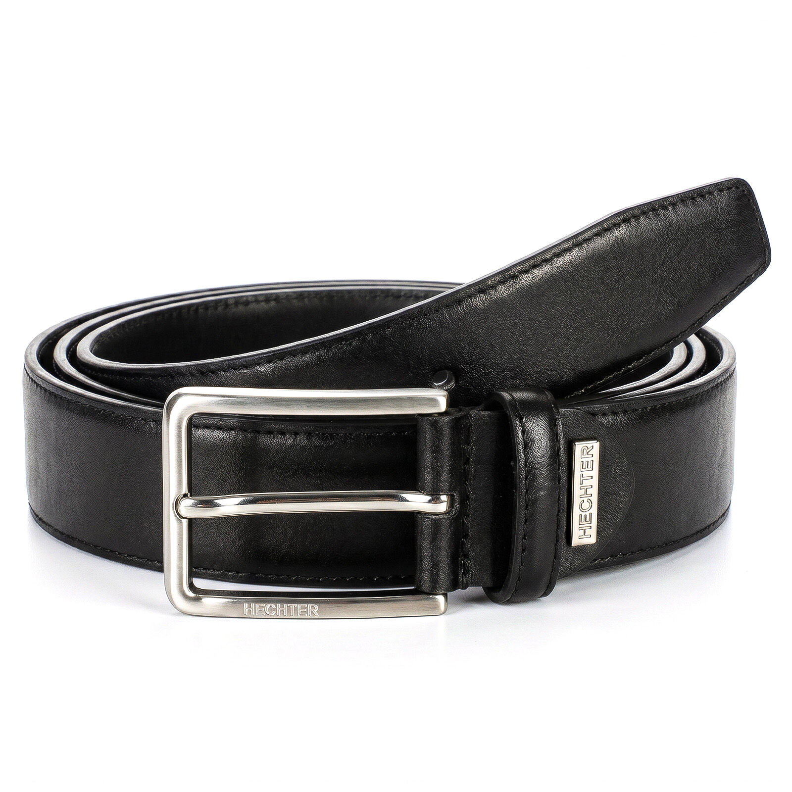 HECHTER leren heren riem, zwart