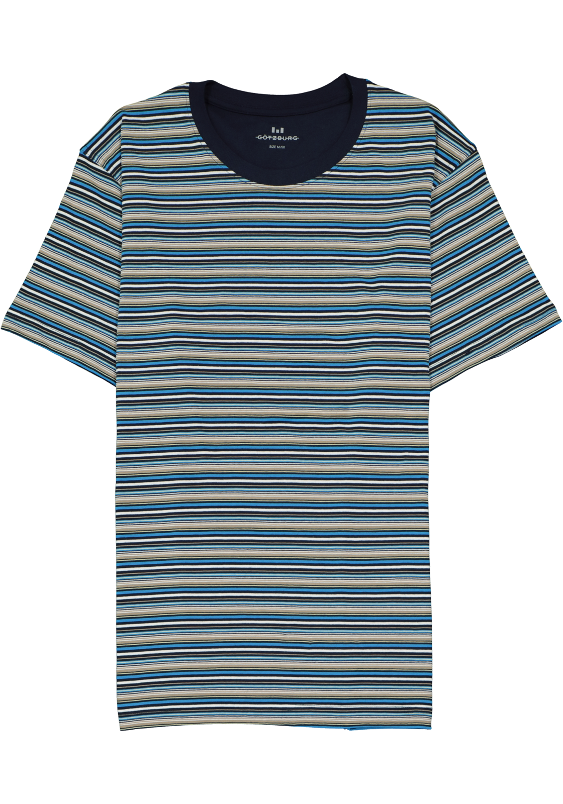 2-4060084149695_gotzburg_pyjama_HR Gotzburg heren shortama, blauw gestreept