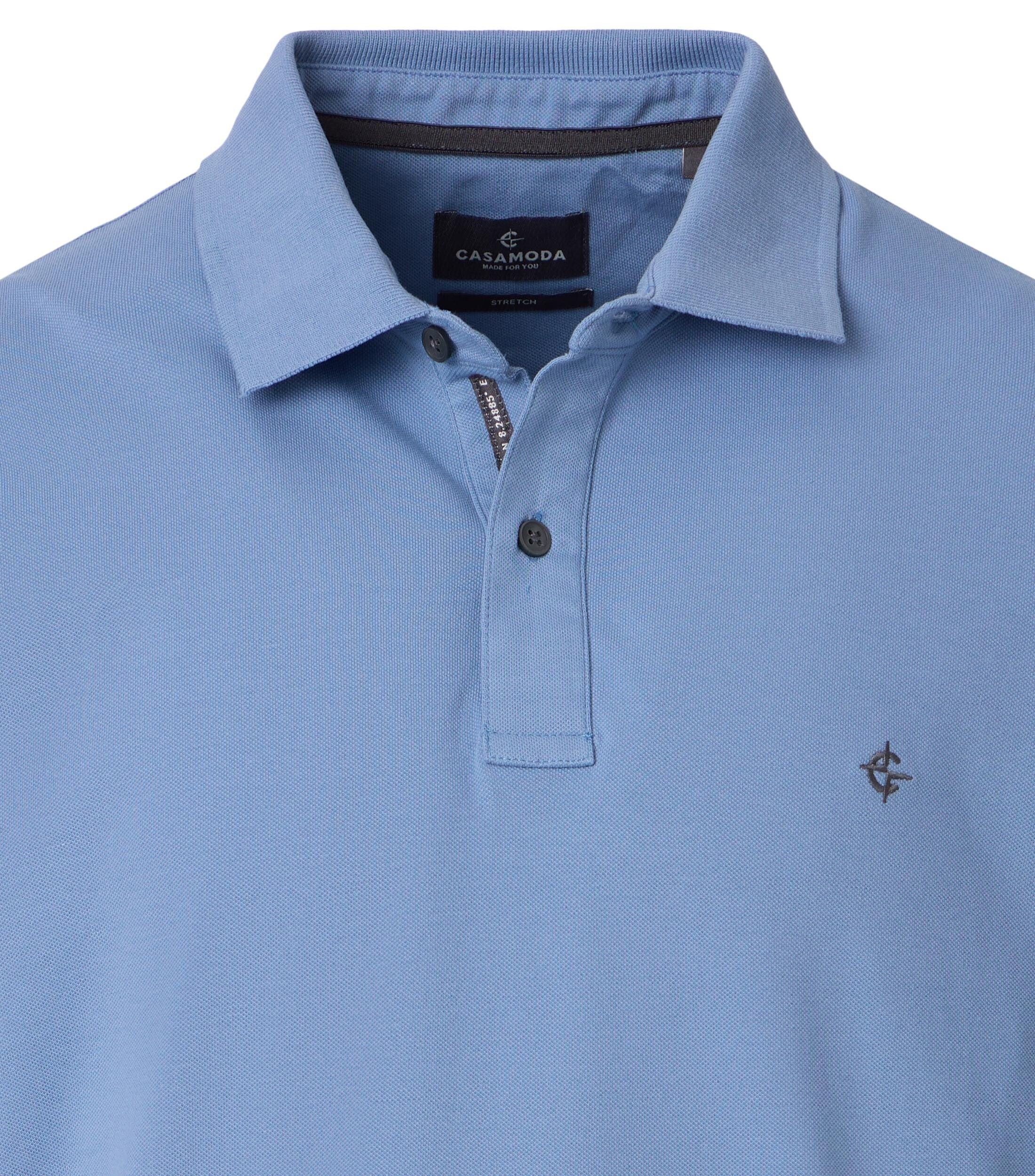 CASA MODA comfort fit heren polo, aqua
