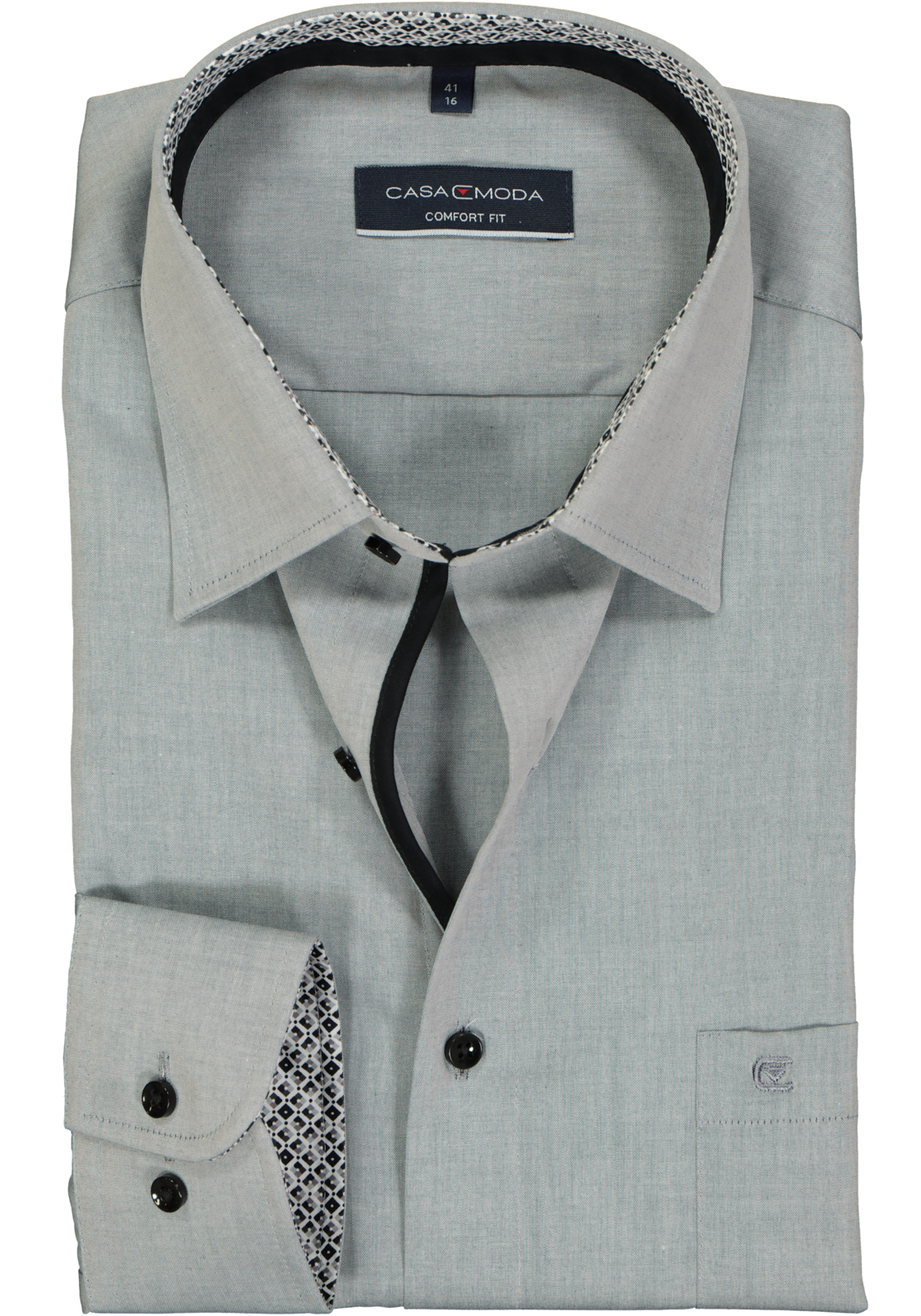 1-4064813473976_casa-moda-overhemd_HR CASA MODA comfort fit overhemd, grijs (contrast)