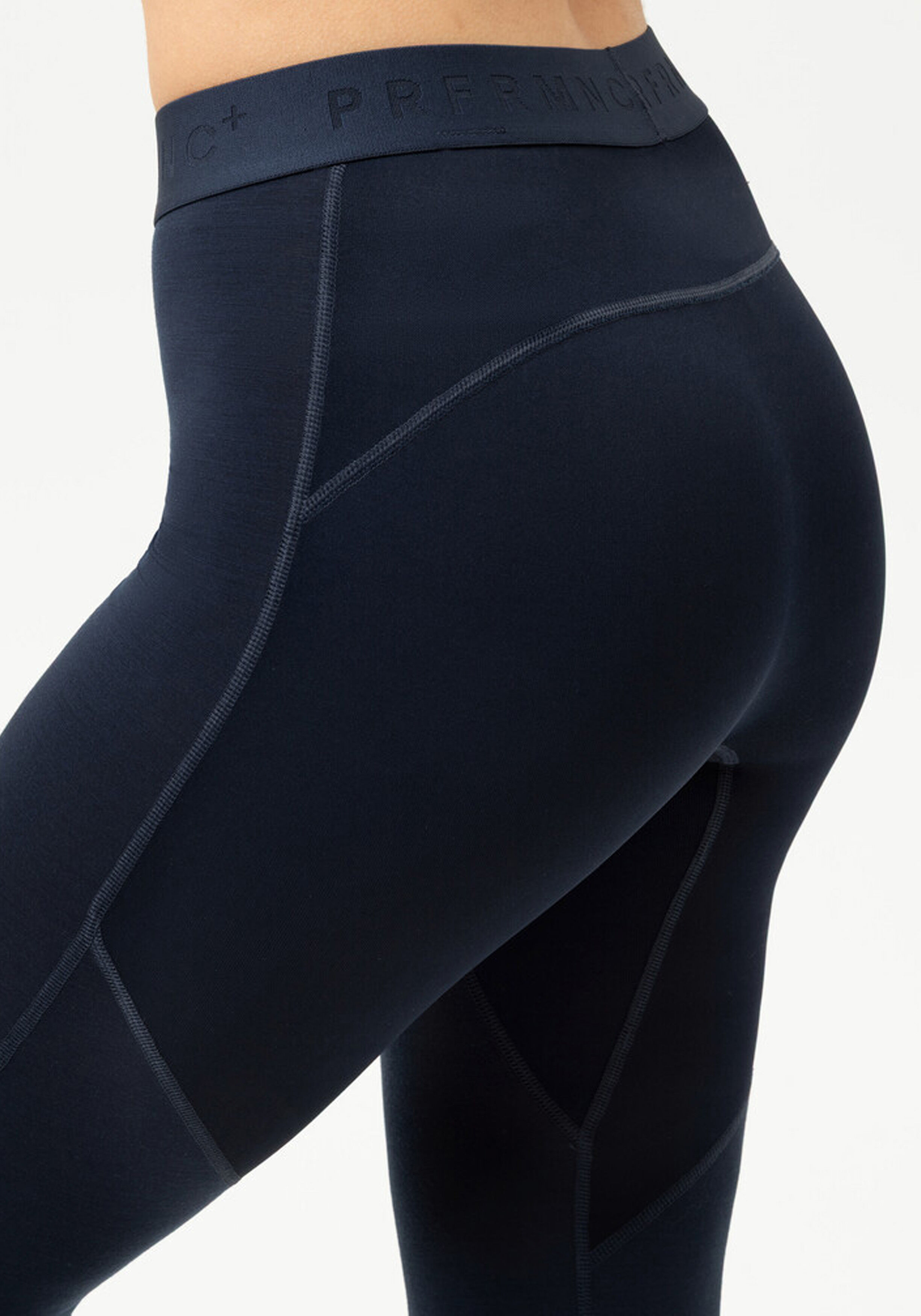 Mey dames leggings 3/4 length Prfrmnc+, thermo korte legging donkerblauw