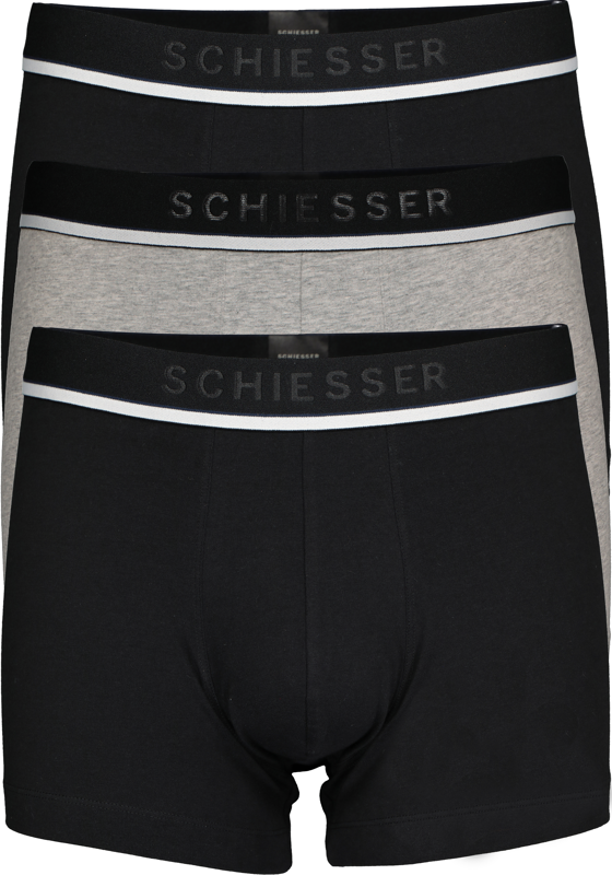 SCHIESSER 95/5 shorts (3-pack), zwart, zwart en grijs SCHIESSER 95/5 shorts (3-pack), zwart, zwart en grijs