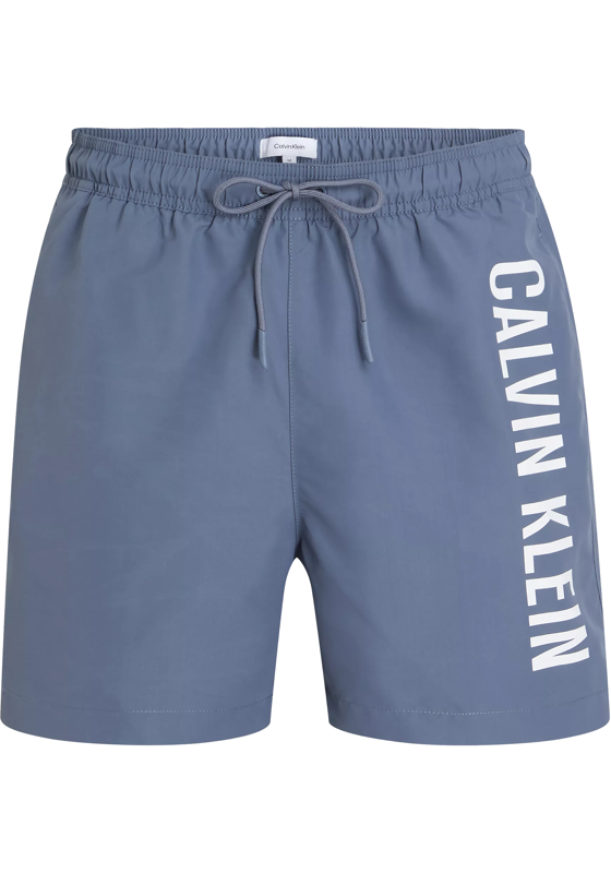 Calvin Klein Medium Drawstring swimshort, heren zwembroek, grijsblauw Calvin Klein Medium Drawstring swimshort, heren zwembroek, grijsblauw