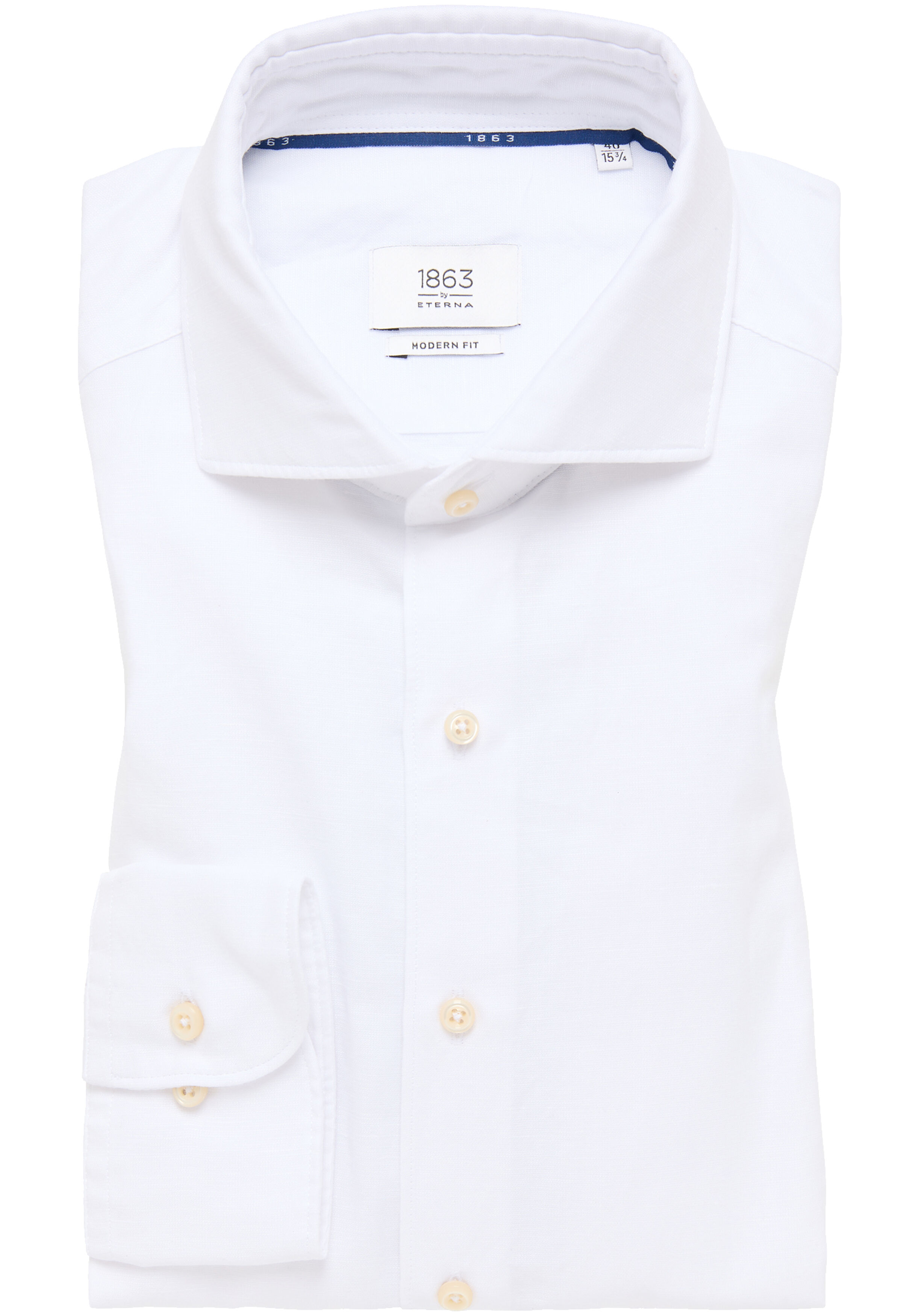 ETERNA modern fit overhemd, twill, wit