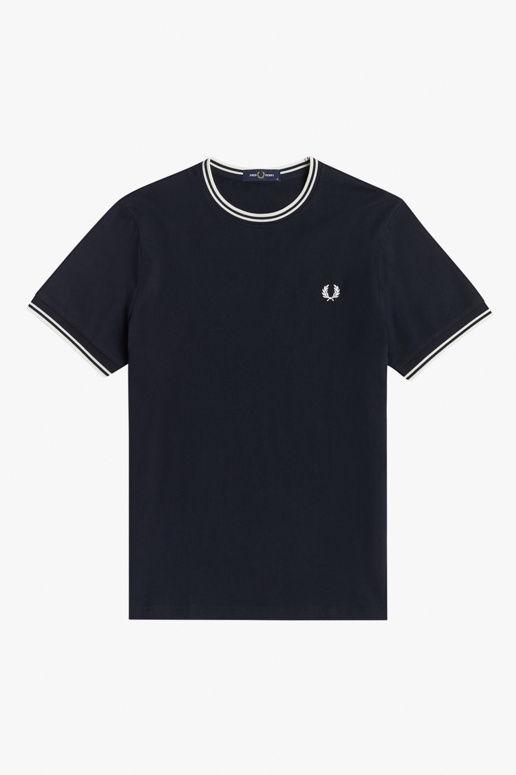 Fred Perry Twin Tipped regular fit T-shirt M1588, korte mouw O-hals, blauw