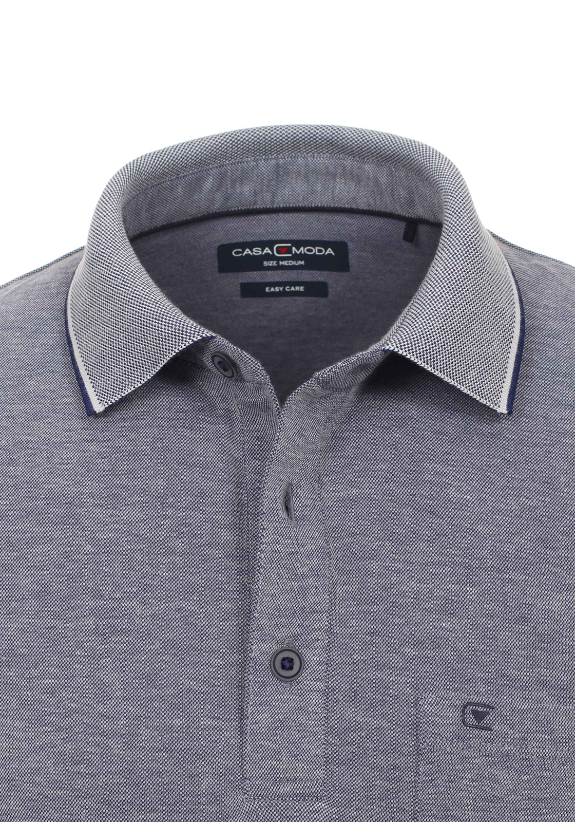 3-4060031357005-casa-moda-polo_HR CASA MODA comfort fit poloshirt, blauw melange