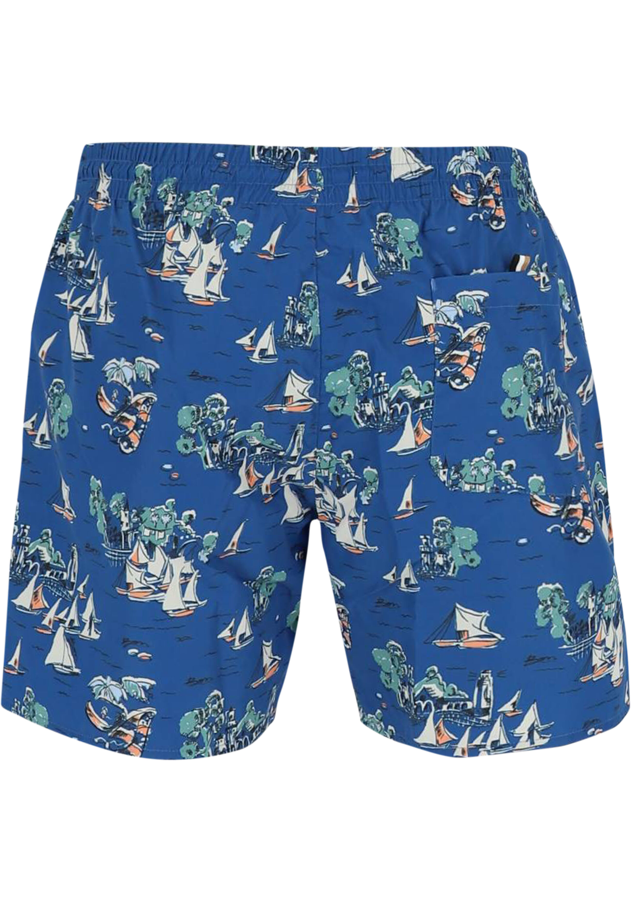 HUGO BOSS Piranha swim shorts, heren zwembroek, kobalt blauw dessin