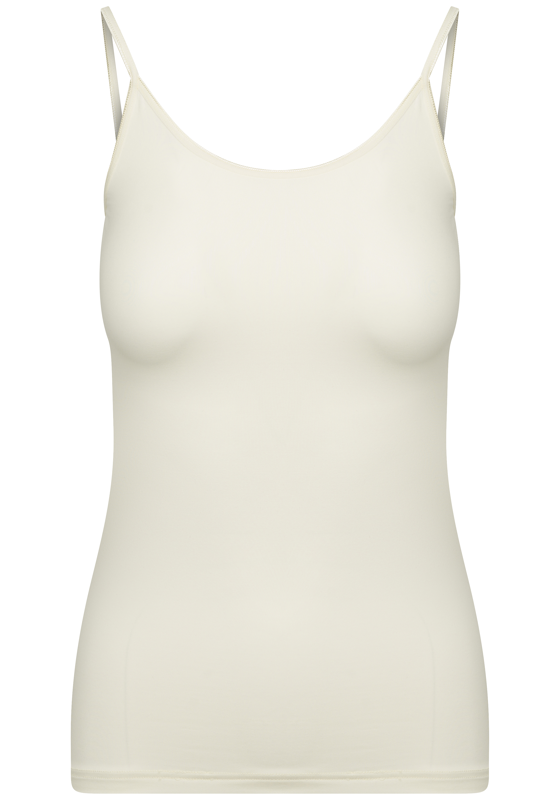 RJ Bodywear Pure Color dames spaghetti top (1-pack), hemdje met smalle verstelbare bandjes, ivoor RJ Bodywear Pure Color dames spaghetti top (1-pack), hemdje met smalle verstelbare bandjes, ivoor