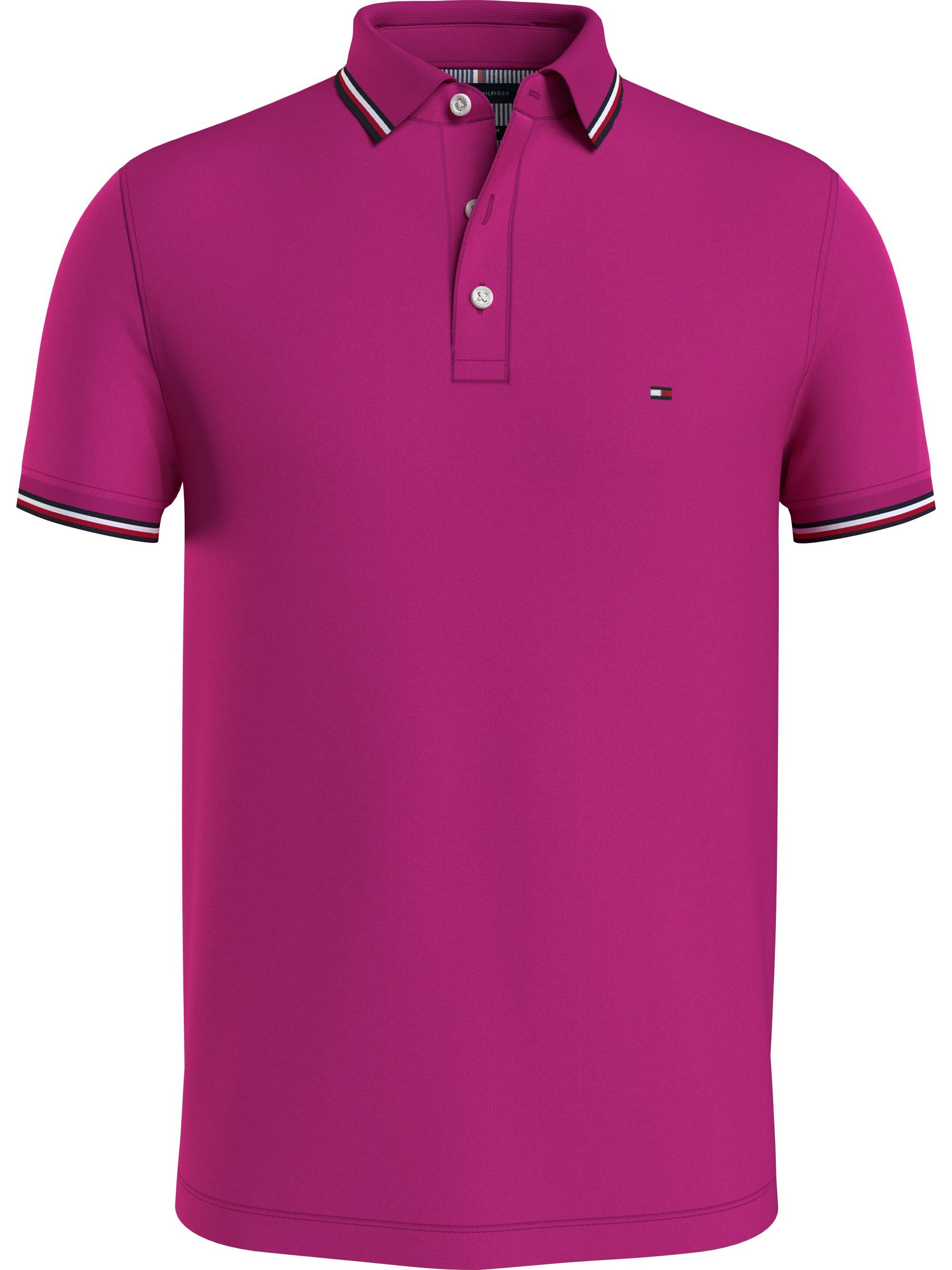 Tommy Hilfiger 1985 Rwb Tipped Slim Polo, heren poloshirt, roze