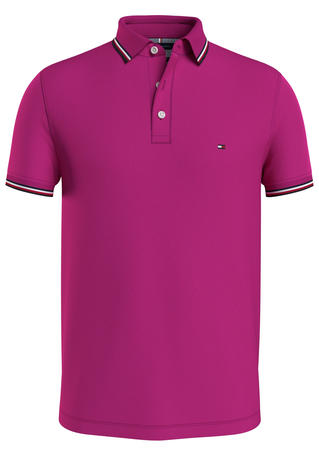 image_2_MW0MW30750TZ5_F_C4101wid2000amphei2000ampop_usm1710 Tommy Hilfiger 1985 Rwb Tipped Slim Polo, heren poloshirt, roze